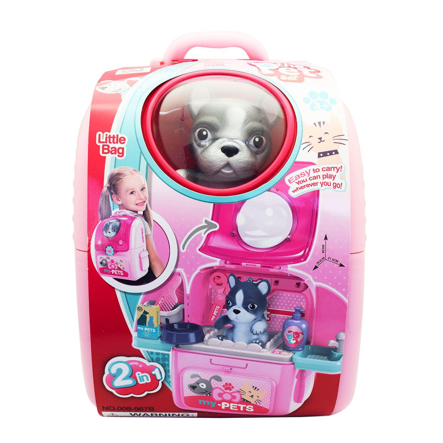 Set Mascota Perrito En Mochila 27x24 cm Nobel Toys-1