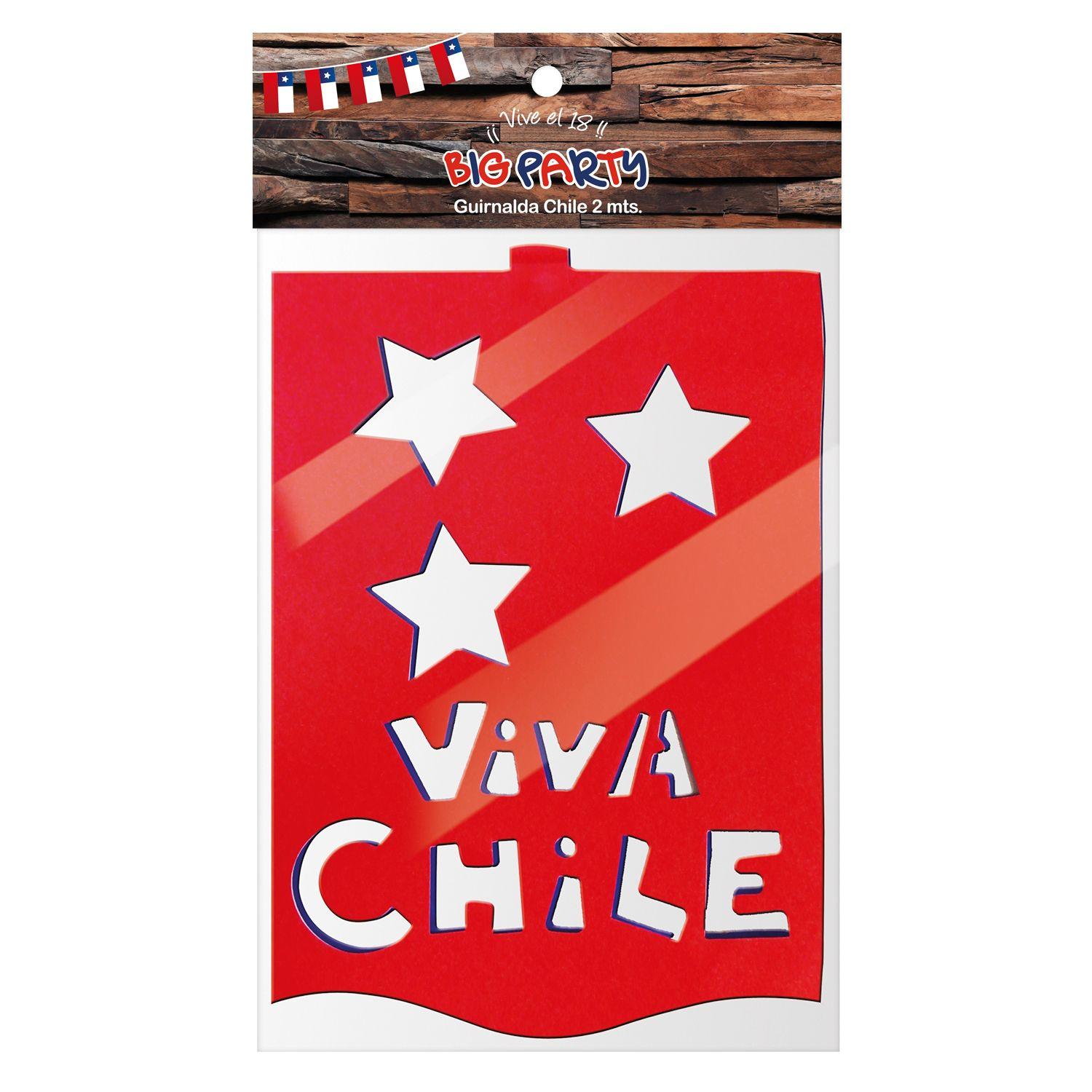 Guirnalda 18 Viva Chile 2 metros En Bolsa Con Header-0