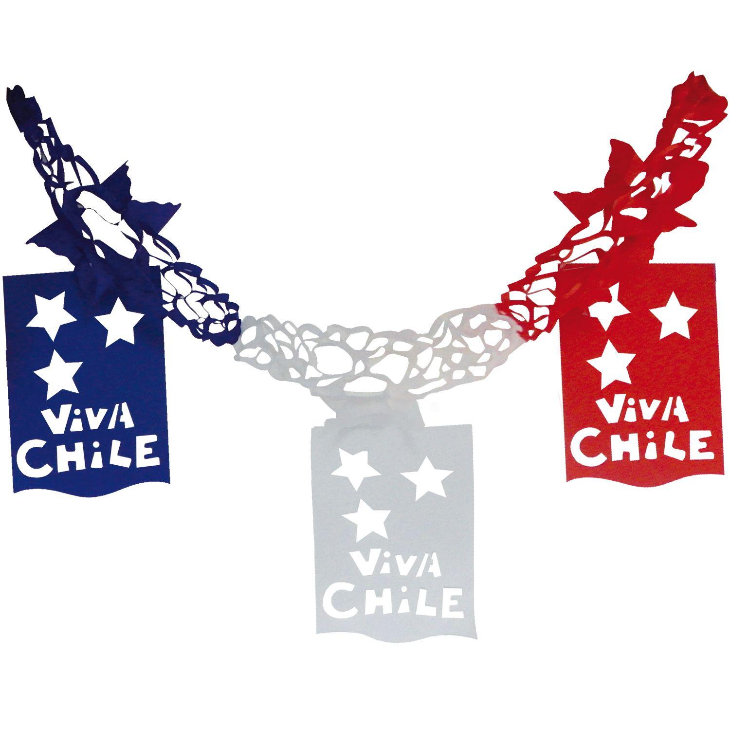 Guirnalda 18 Viva Chile 2 metros En Bolsa Con Header-1