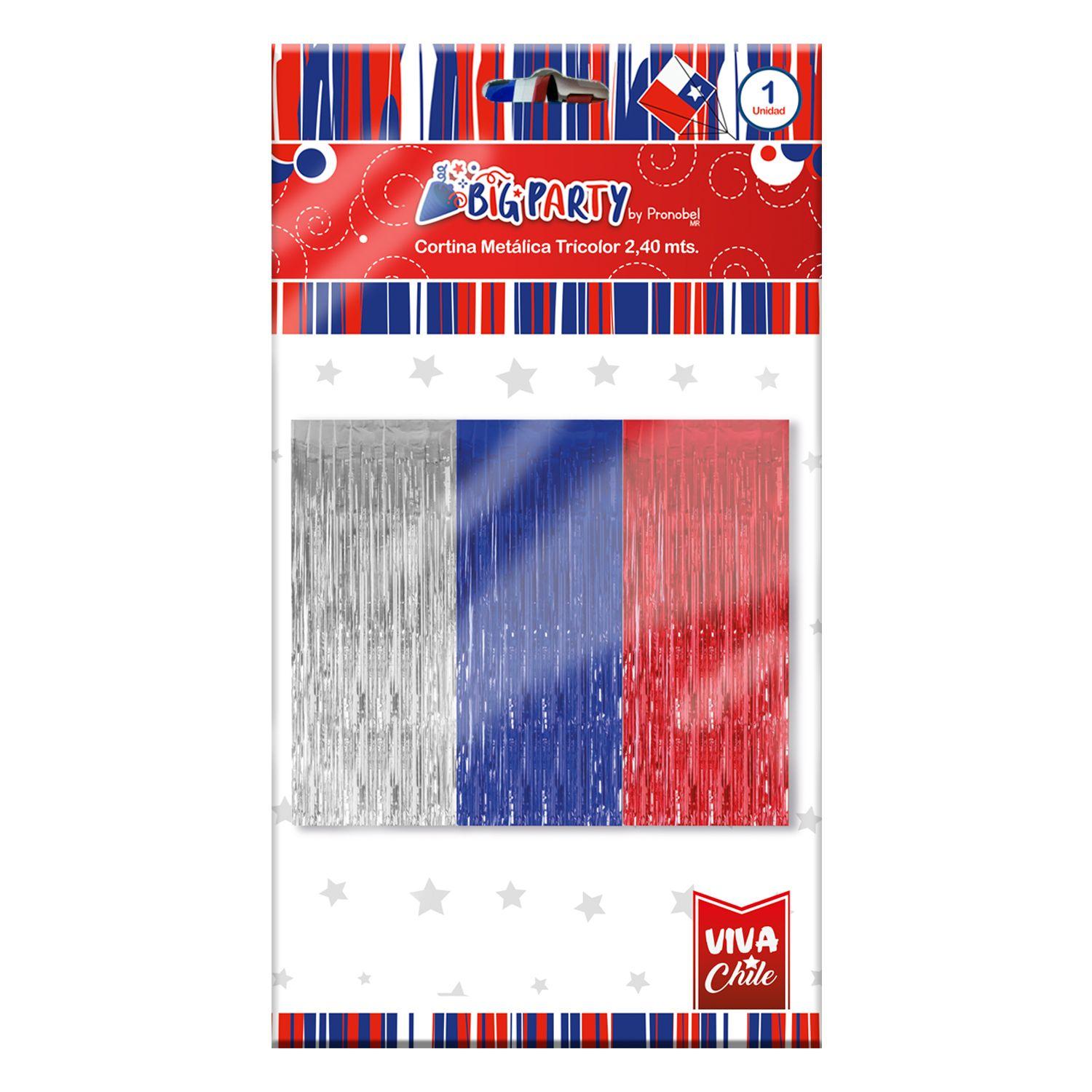 Cortina Metalica Tricolor 1 unidades Big Party-0