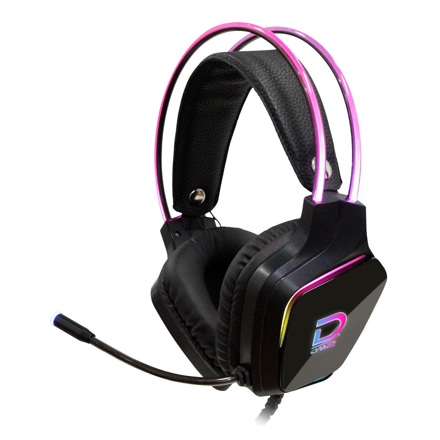 Headset Gamer RGB 3,5 mm + USB Datacom-0