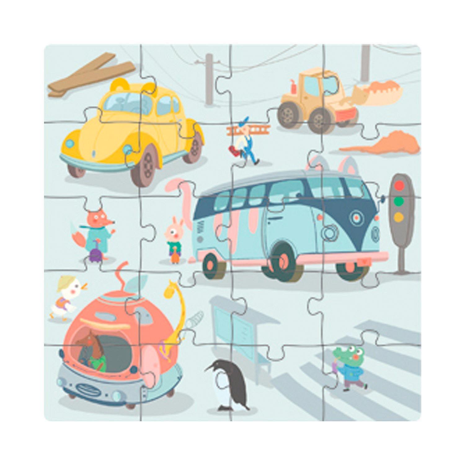 Libro Puzzle Magnético 60 Piezas Transporte-3