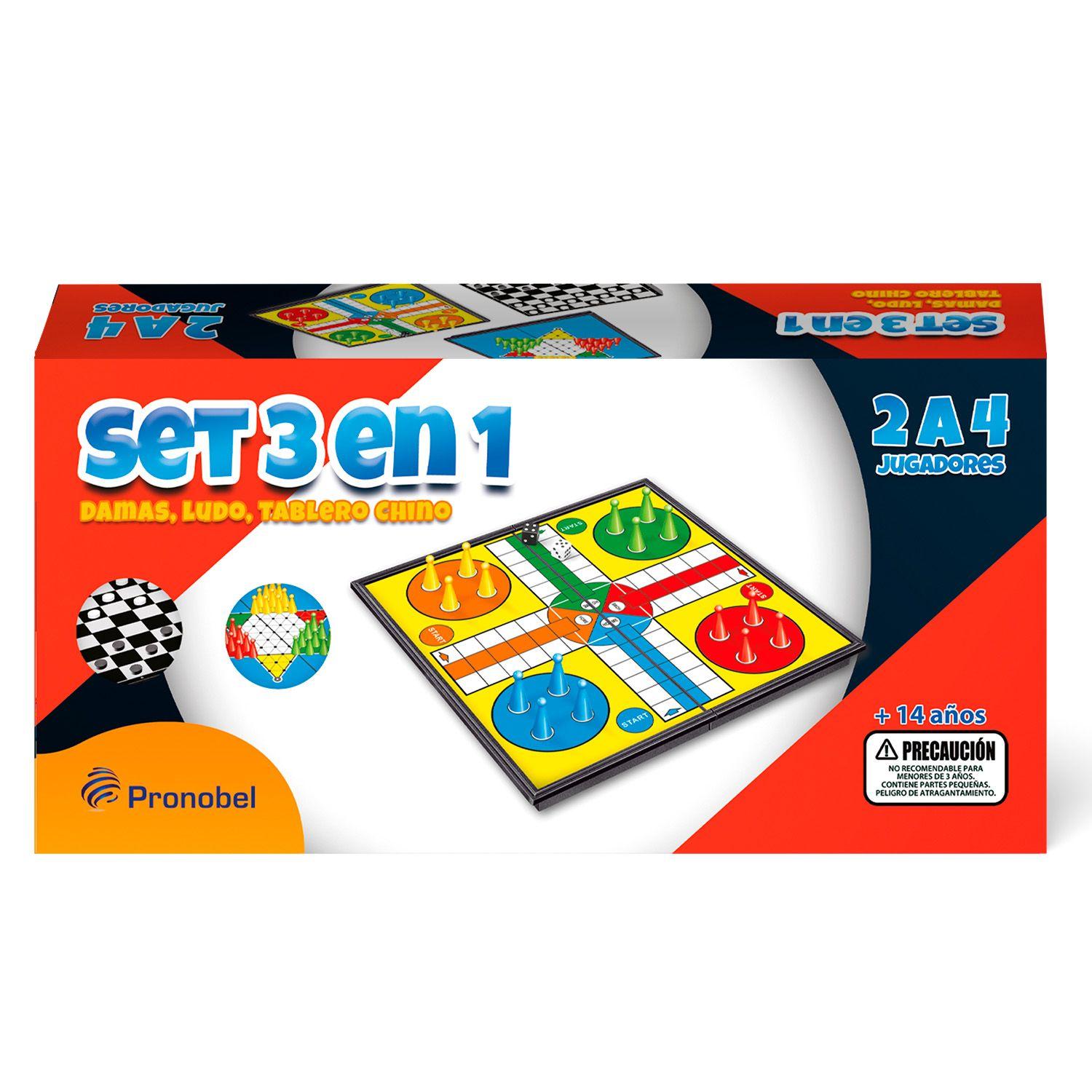 3 En 1 Magentico (Dama; Tablero Chino; Ludo) Pronobel-0