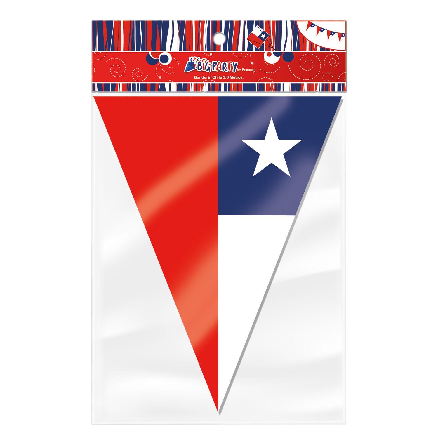 Guirnalda Banderin Chile 3 metros Big Party-0