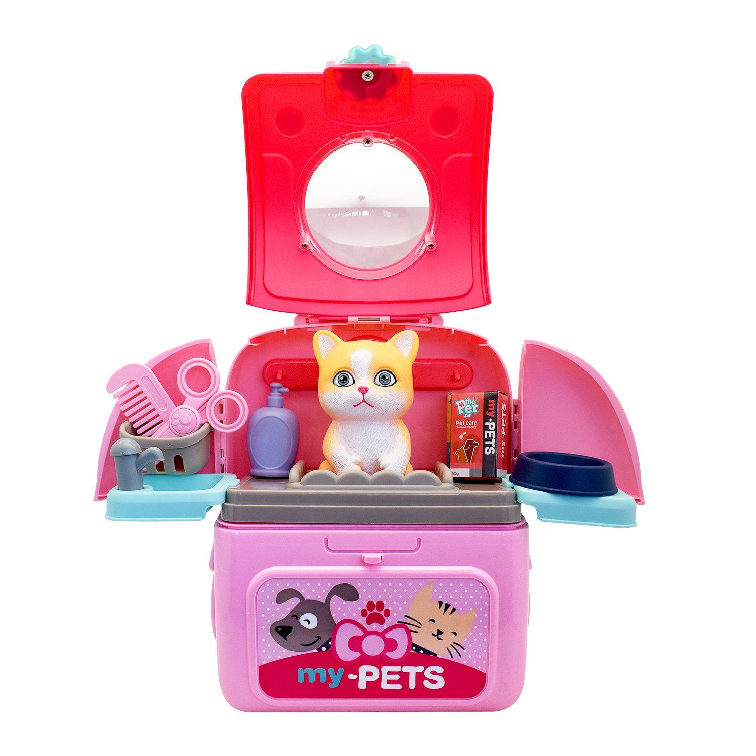 Set De Mascota Gatito En Mochila 27x24 cm Nobel Toys-0
