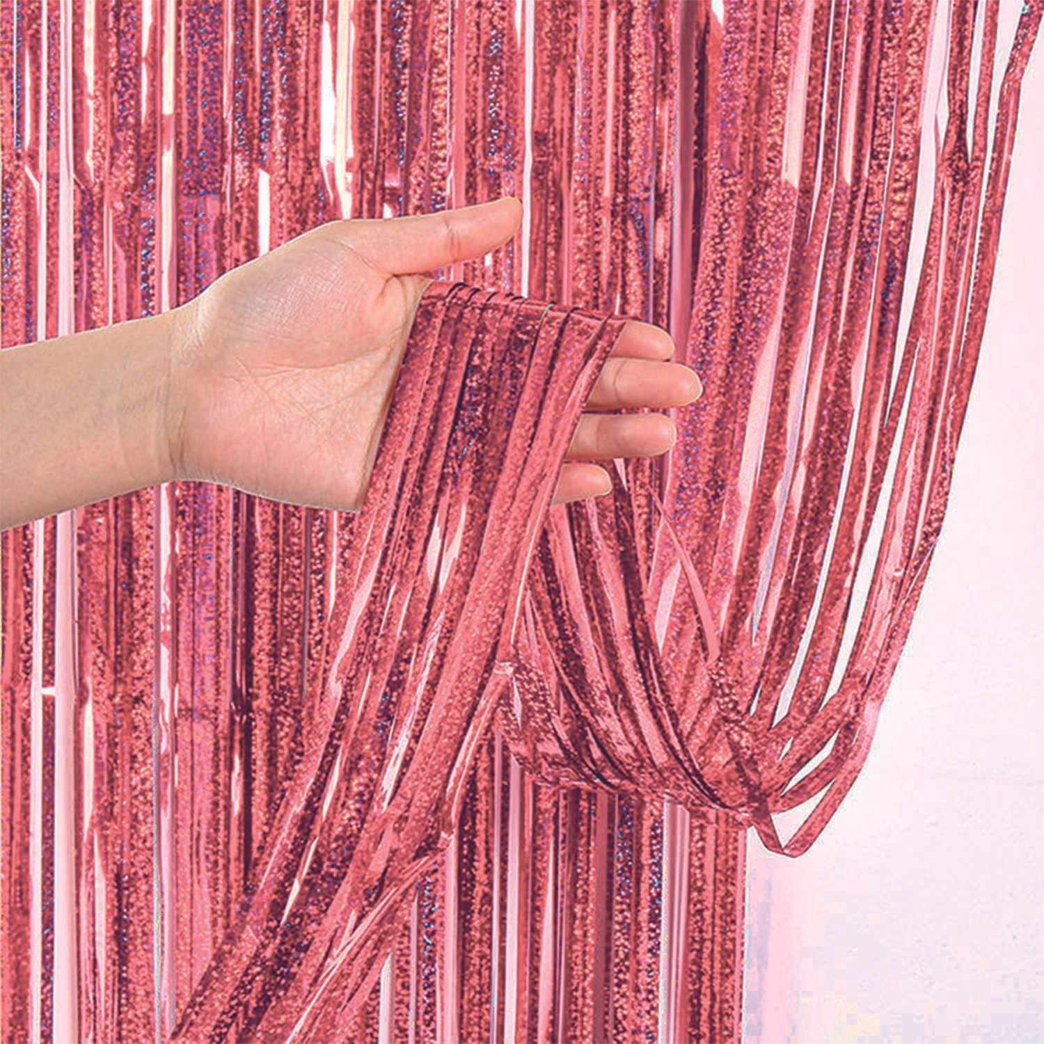 Cortina Holográfica Rose Gold 2,5 metros Big Party-2