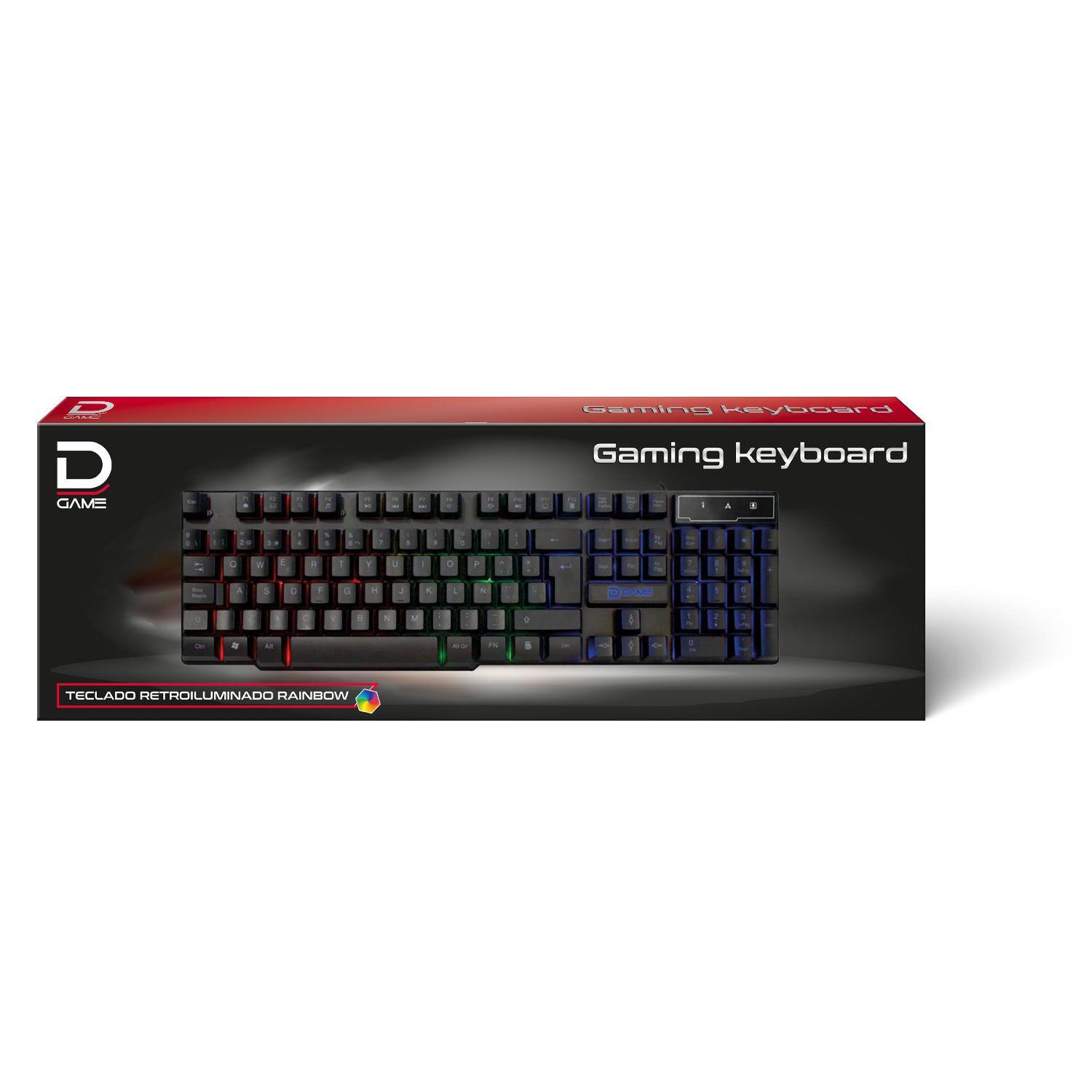 Teclado Gamer Retroiluminado USB Datacom-0