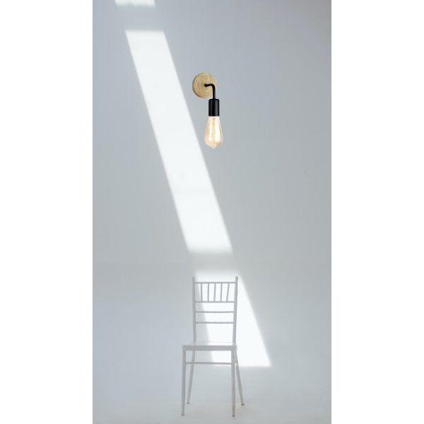 Pack 2 Apliques Pared Metal Madera Vintage Industrial -2