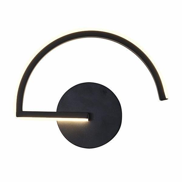 Aplique Pared Moderno Negro Blanco Led 14 W luz Calida -0