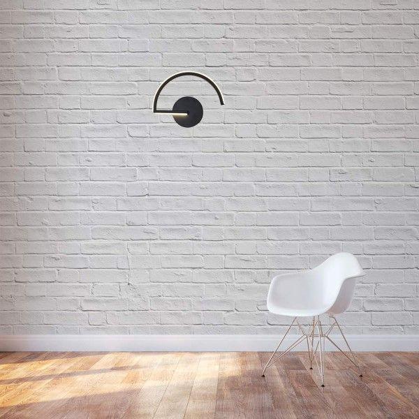 Aplique Pared Moderno Negro Blanco Led 14 W luz Calida -1