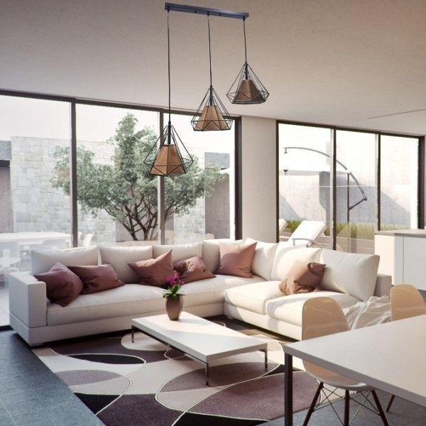 Lampara Colgante Metalica Vintage Industrial Ampolletas Incluidas-2