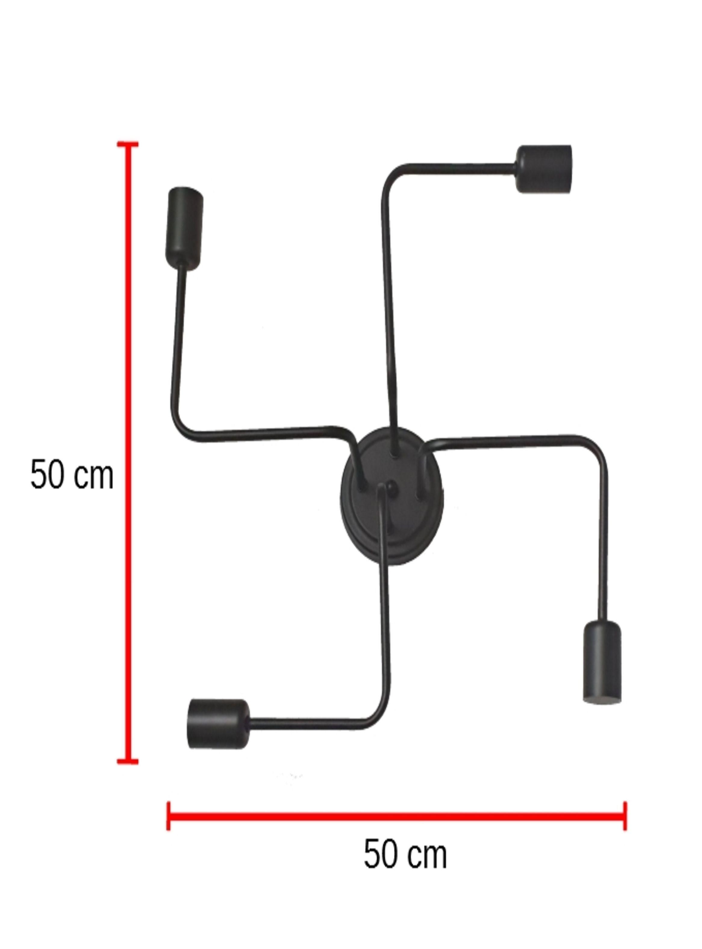 Lampara Colgante Metal Negra Vintage Industrial Ampolletas incluidas-3