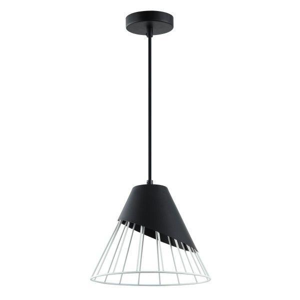 Lampara Colgante Metalica Moderna Vintage Negra O Crema Ampolleta Amarillo-0