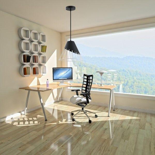 Lampara Colgante Metalica Moderna Vintage Negra O Crema Ampolleta Amarillo-2