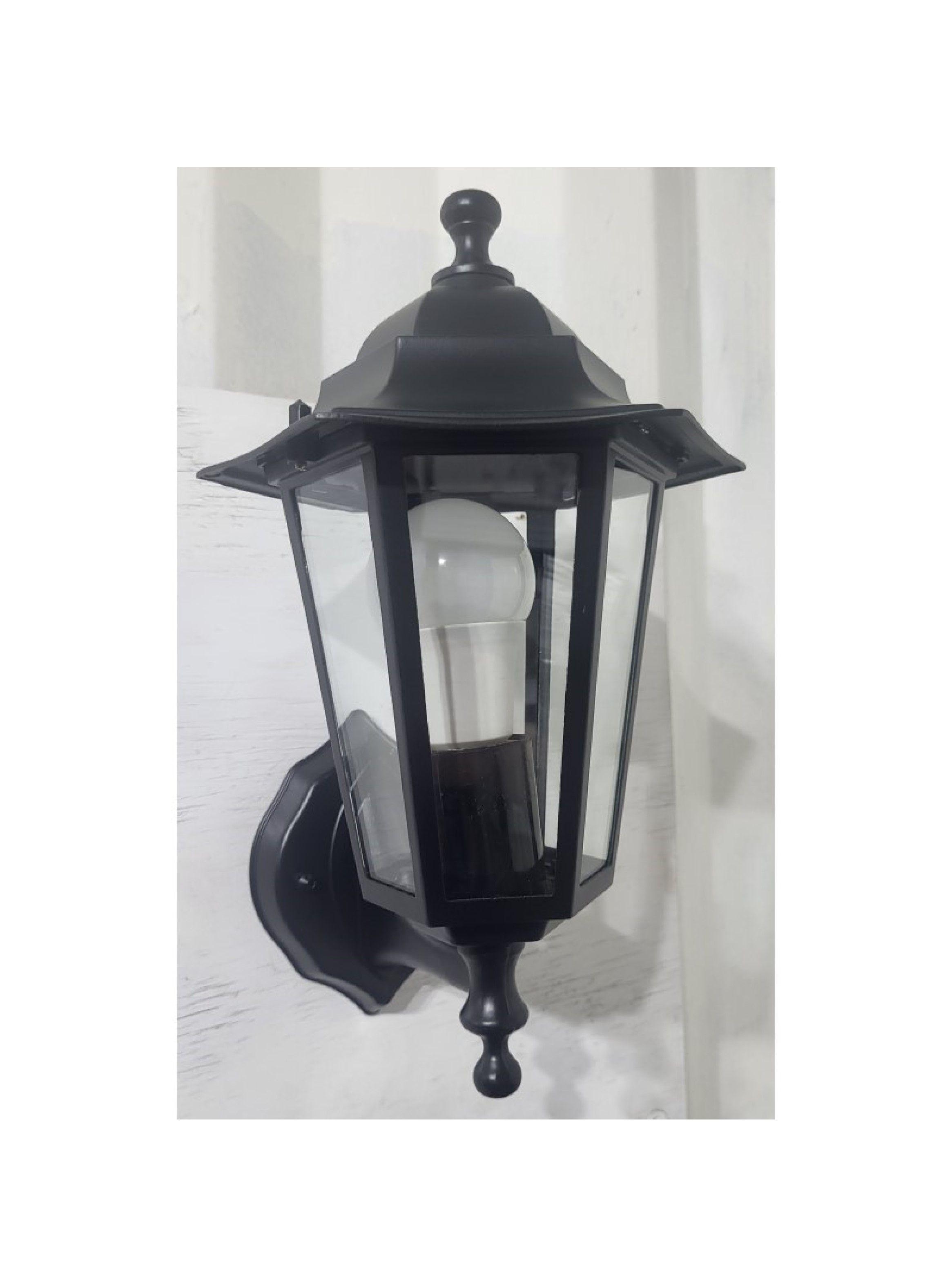 Aplique Pared Exterior Negro Metalico Ampolleta Gratis -2