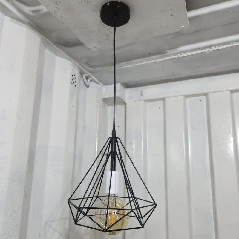 Lampara Colgante Vintage Industrial enorme Ampolleta G95 de regalo-2