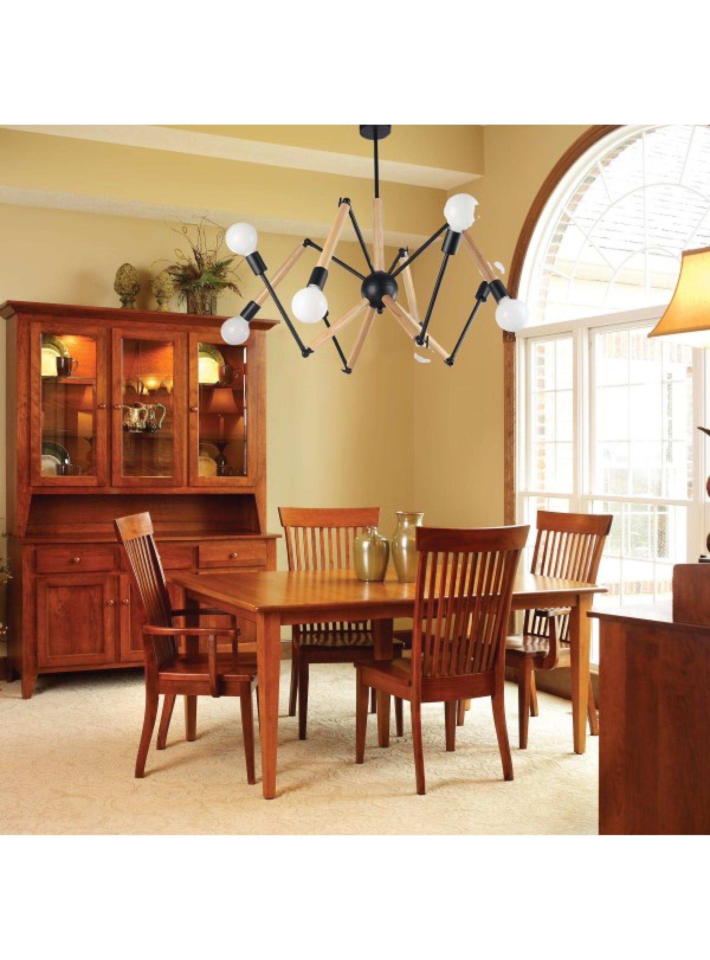 Lampara De Techo Metal Madera 6 Soquetes Articulable -1