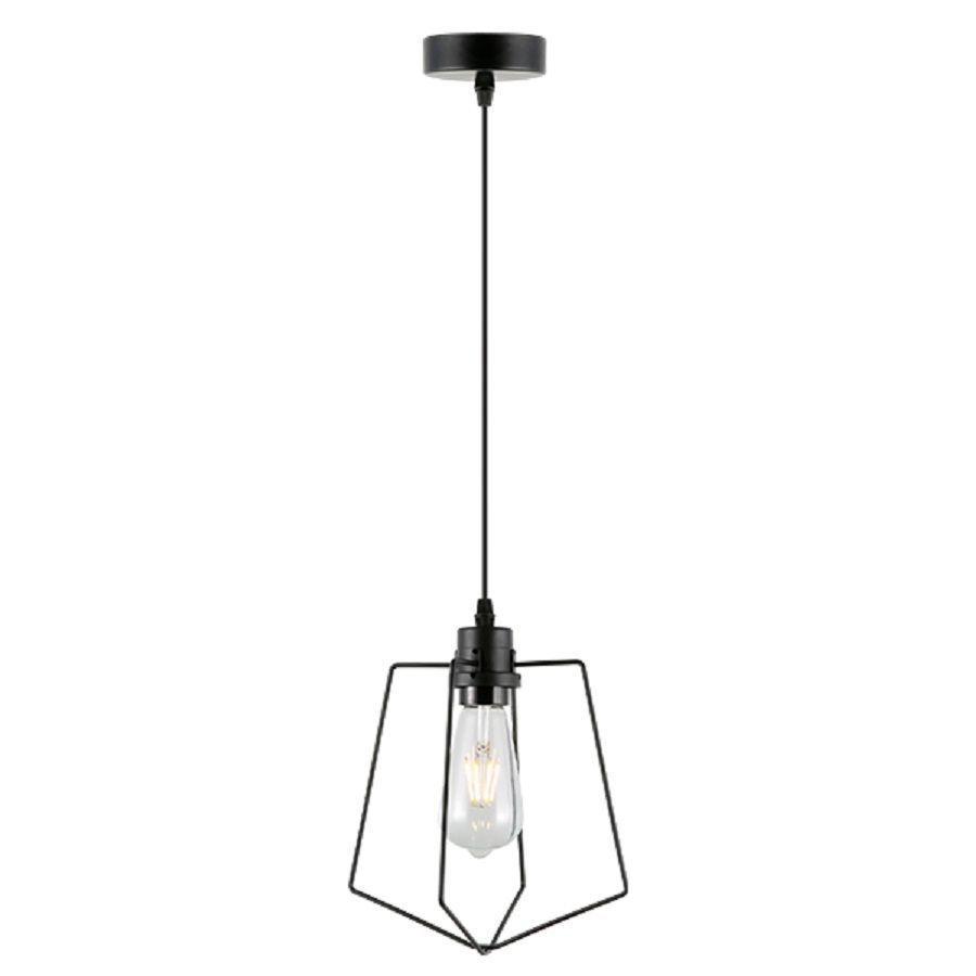 Lampara Colgante Metal Negra Vintage Industrial Soquete E27 -0