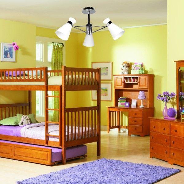 Lampara De Techo Cromada 3 Tulipas Vidrio Blanco Ampolletas gratis-2