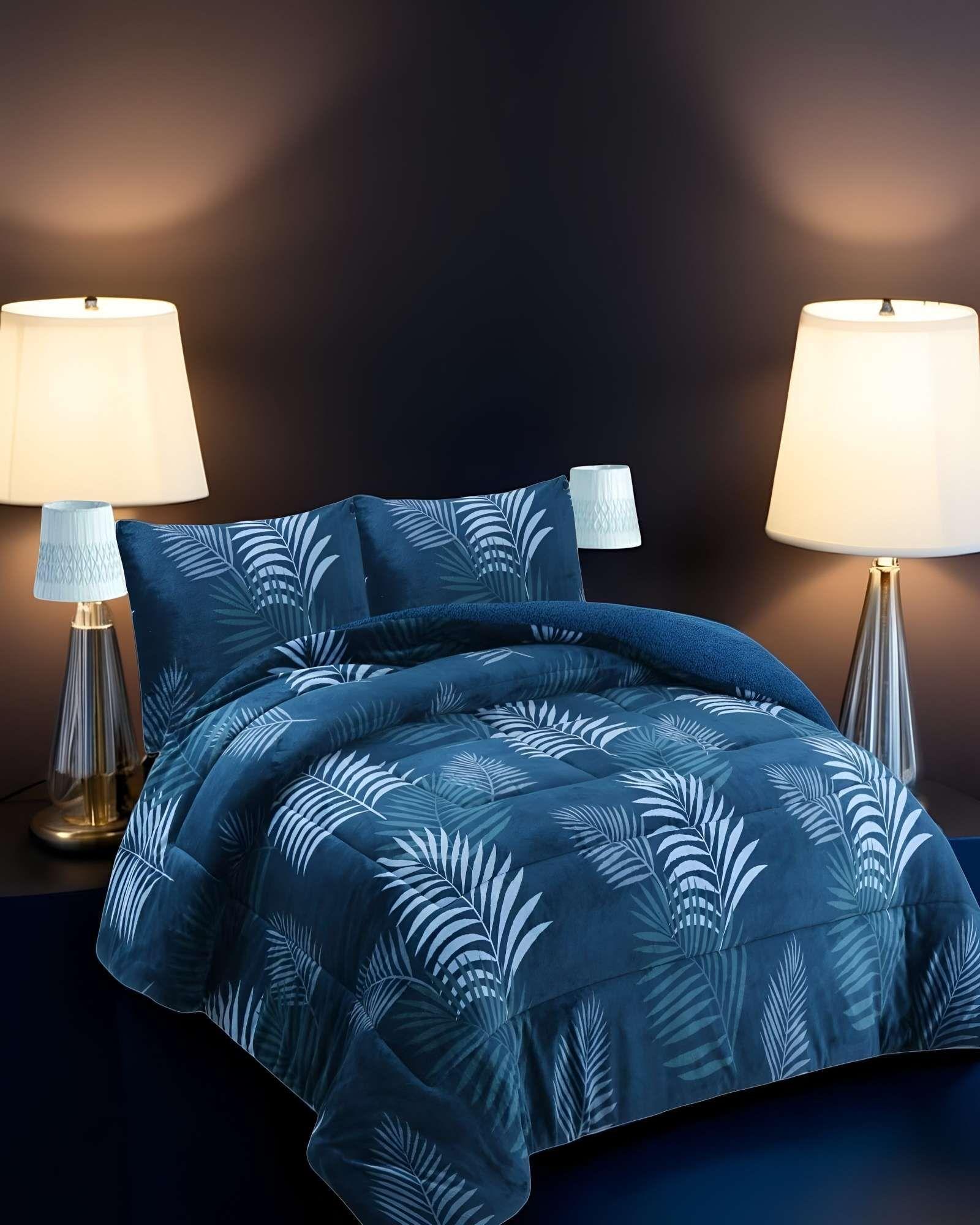 COBERTOR CON CHIPORRO PLAZA Y MEDIA 180X200CM AZUL B15-2