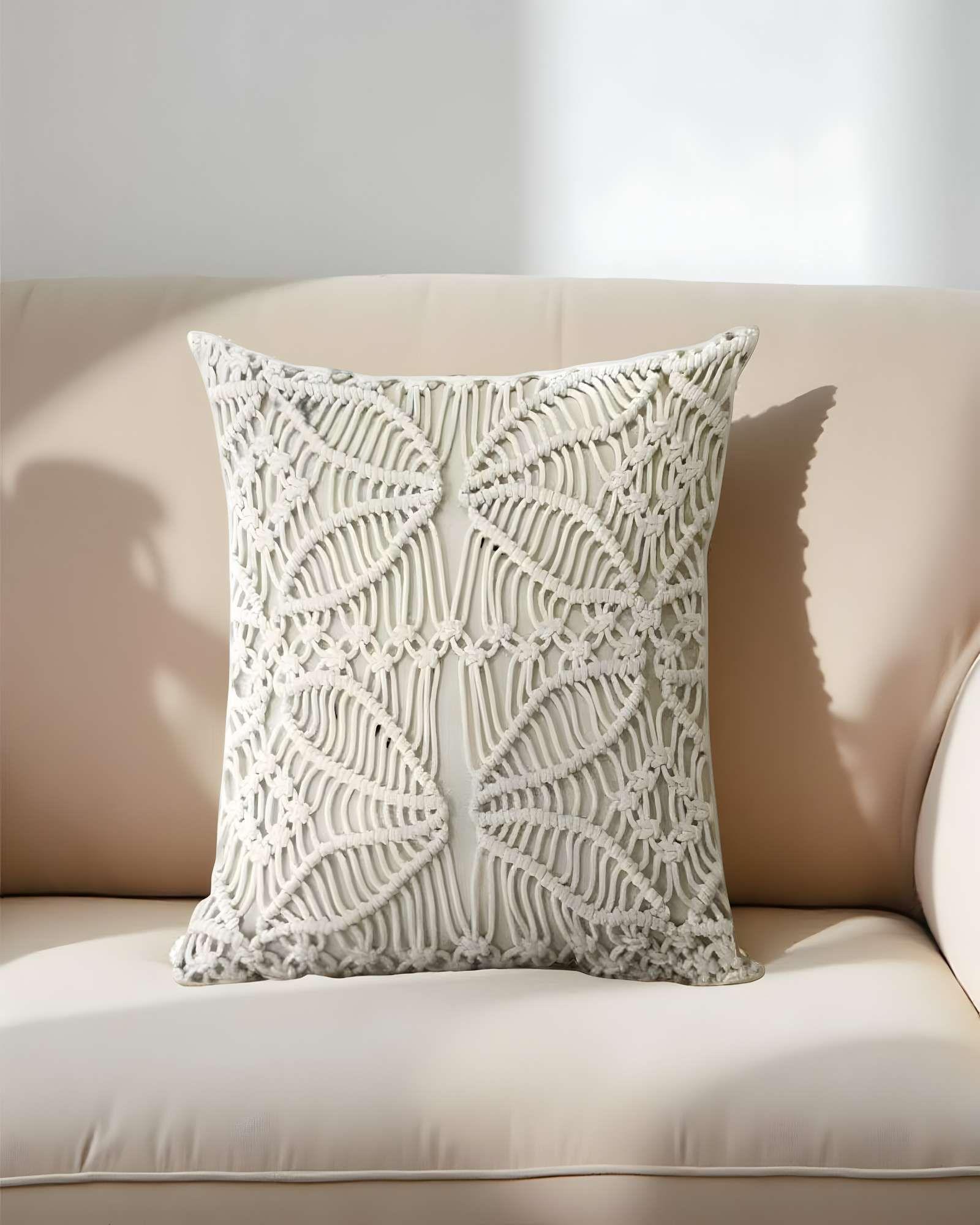 PACK DE 4 FUNDAS DE COJIN CON ESTILO BOHEMIO 45X45CM BEIGE 03-2