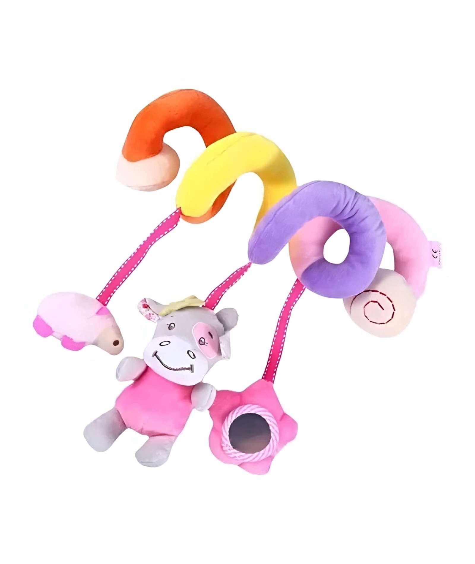 Sonajero Espiral Sensorial para Bebés: Estimulación Visual y Auditiva diseño vaca-0