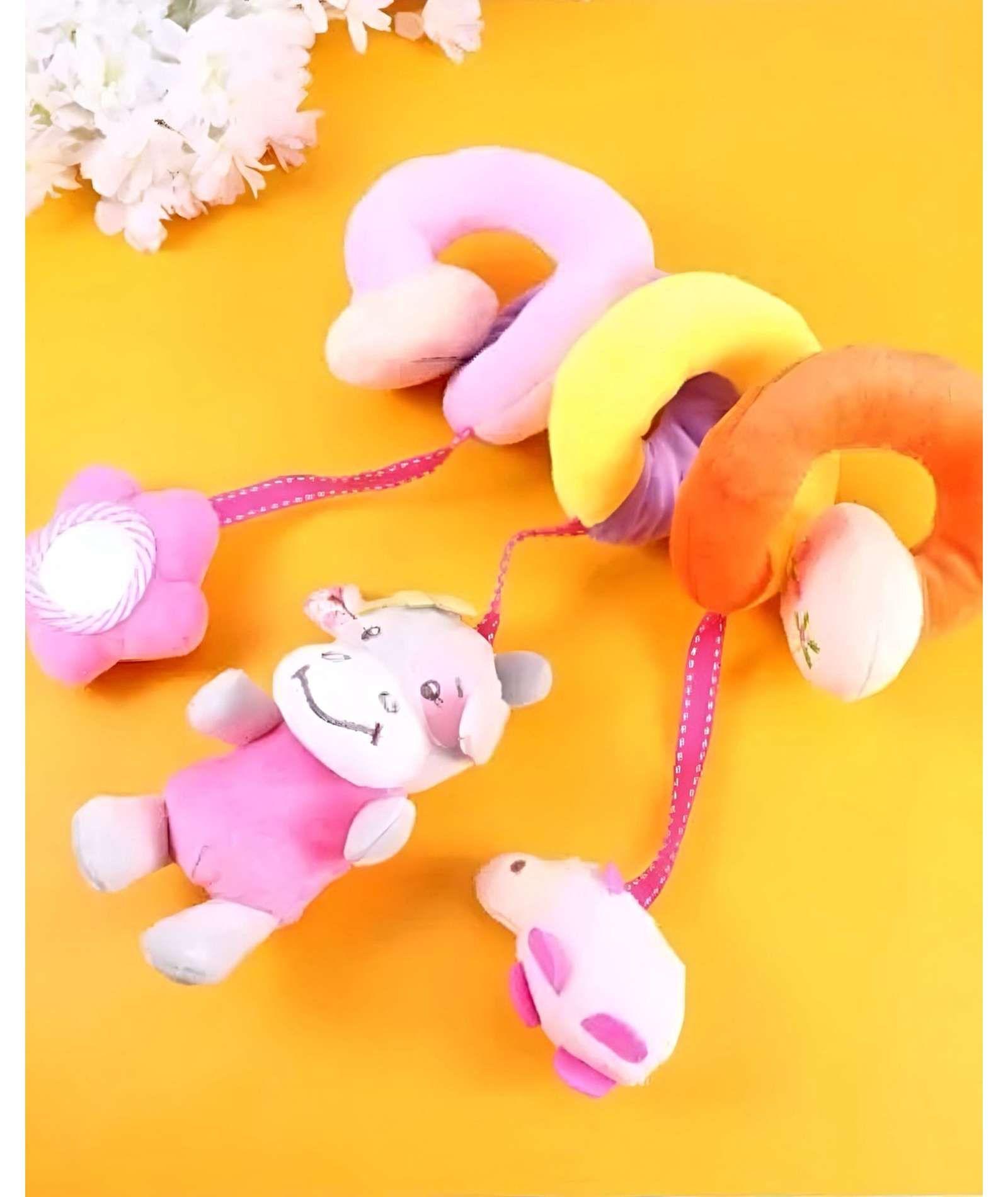 Sonajero Espiral Sensorial para Bebés: Estimulación Visual y Auditiva diseño vaca-1