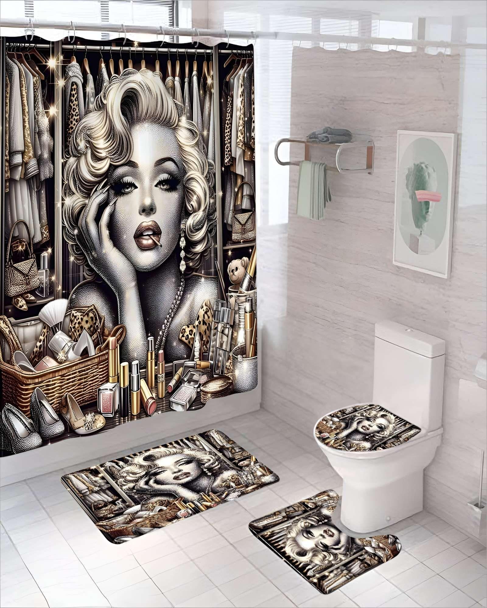 SET DE 4 PIEZAS PARA BAÑO CON ESTAMPADO 8-2