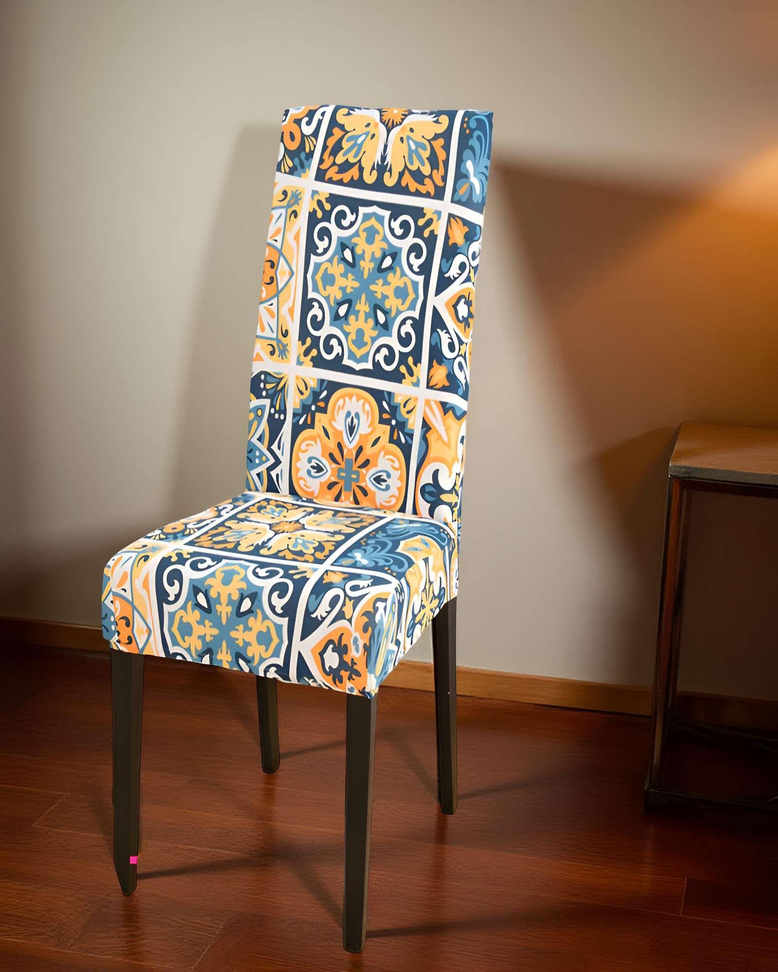 PACK DE 6 FUNDAS PARA SILLA ELASTICADAS CON DISEÑO ESTAMPADO F29-3