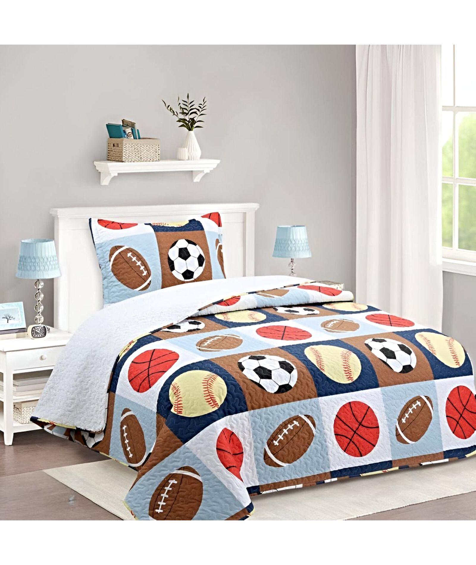 CUBRECAMA QUILT SHERPA INVIERNO PLAZA Y MEDIA C06-2