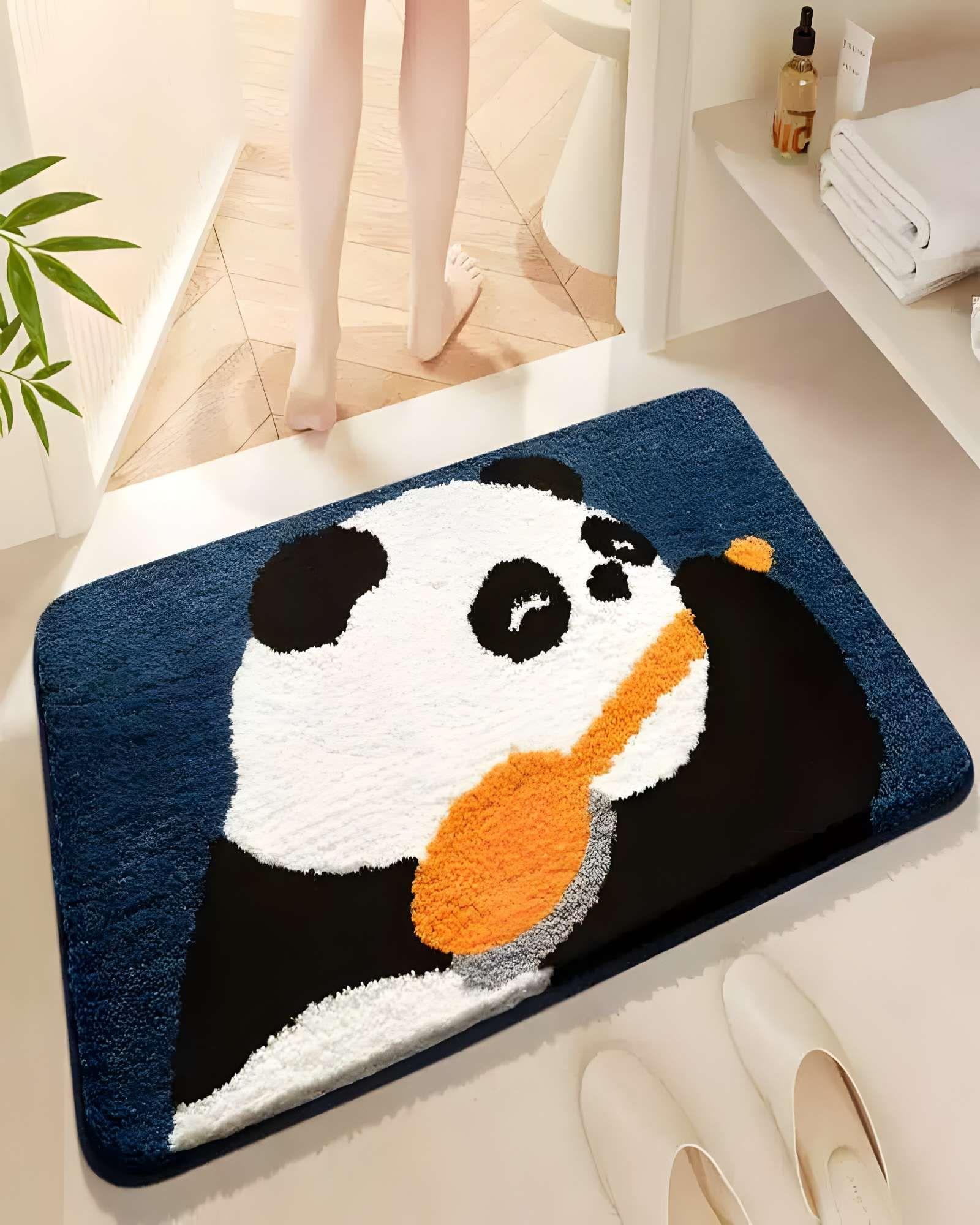 ALFOMBRA DECORATIVA DE PANDA AZUL-2