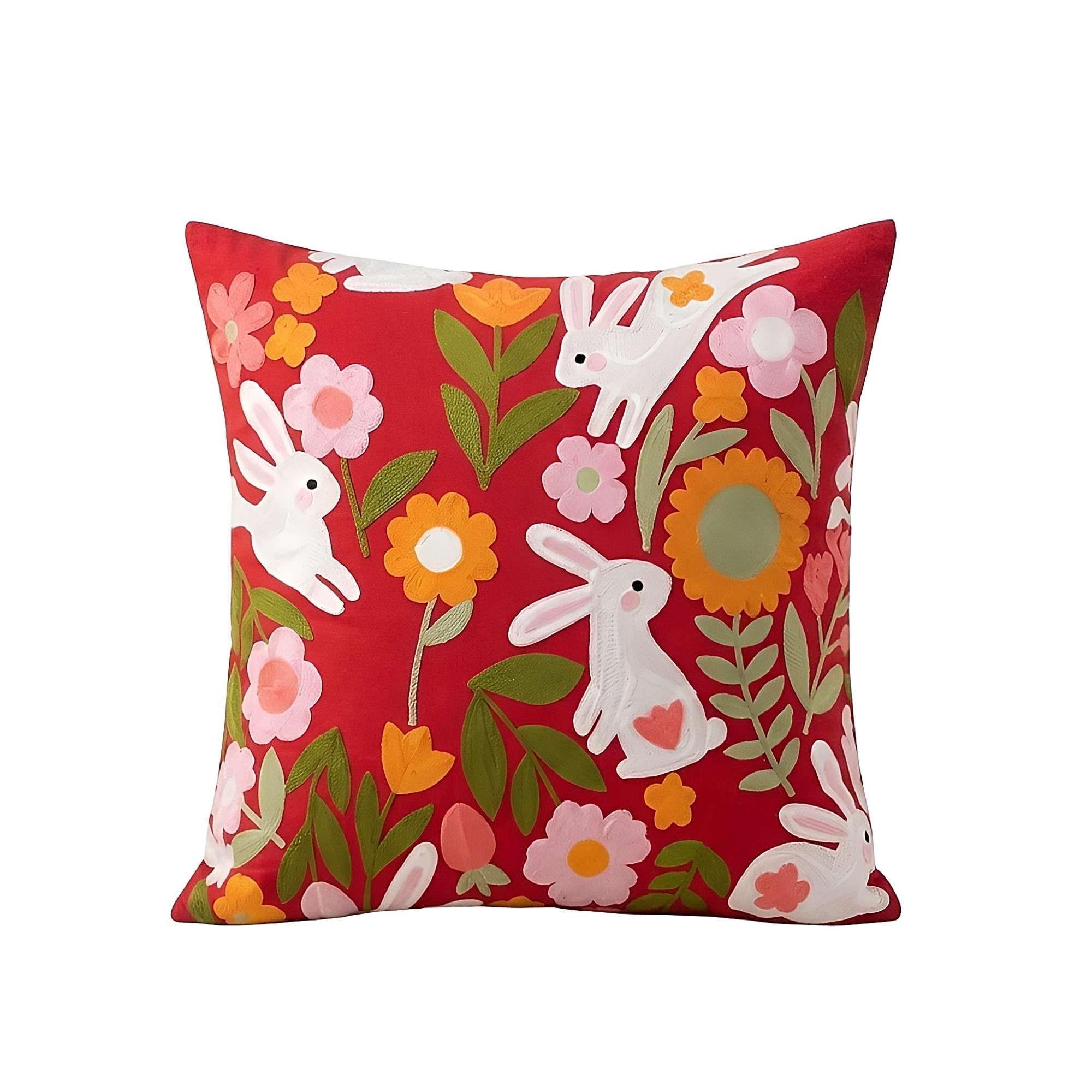 PACK DE 2 FUNDAS DE COJIN BORDADA SIN BORLAS 45X45 CM F47-1