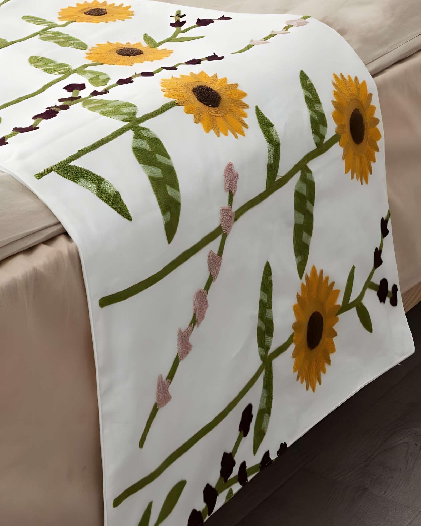 PIECERA BORDADA CON DOS FUNDAS BLANCO 04-4