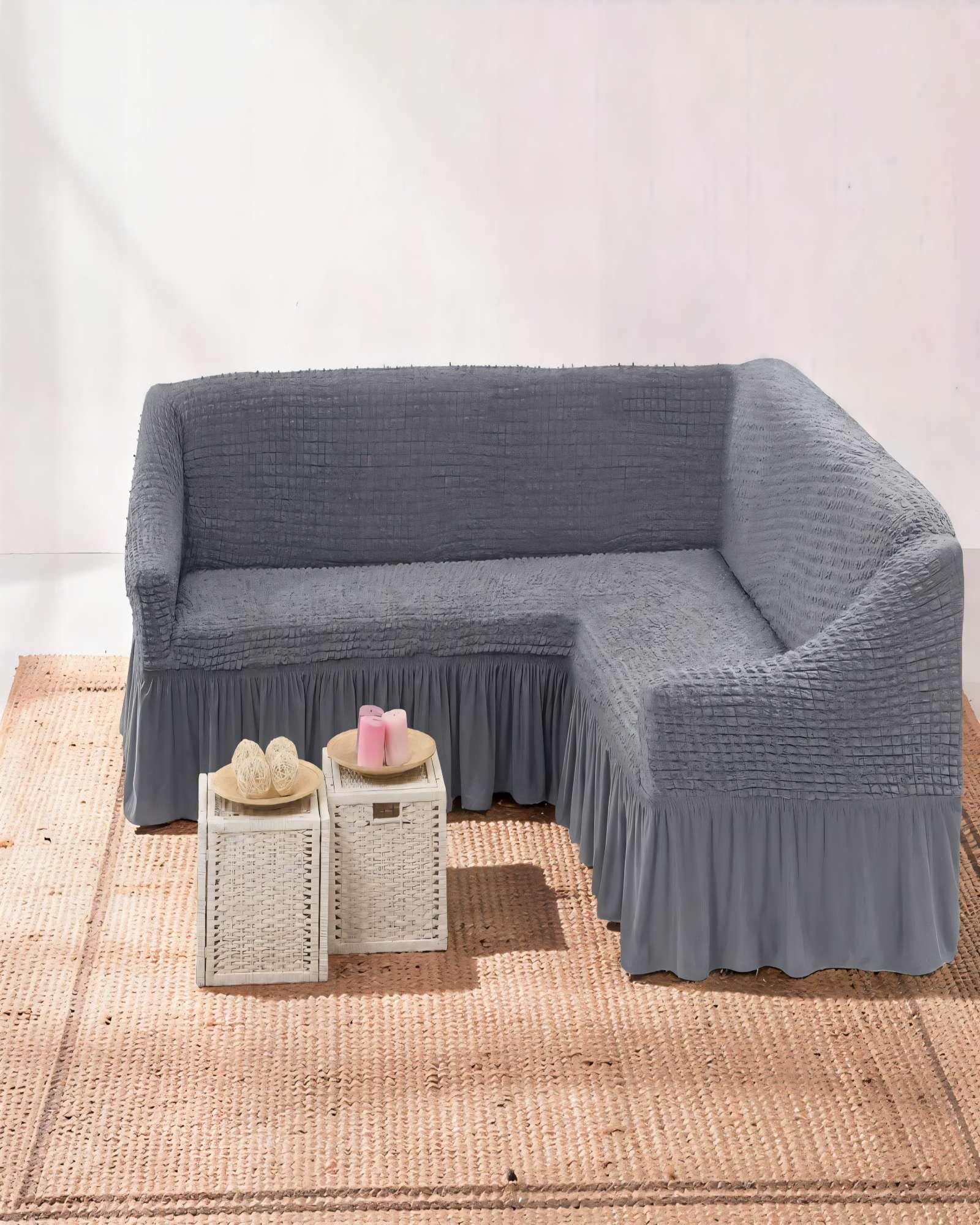 FUNDA DE SOFÁ TURCO EN FORMA DE L COLOR GRIS-3