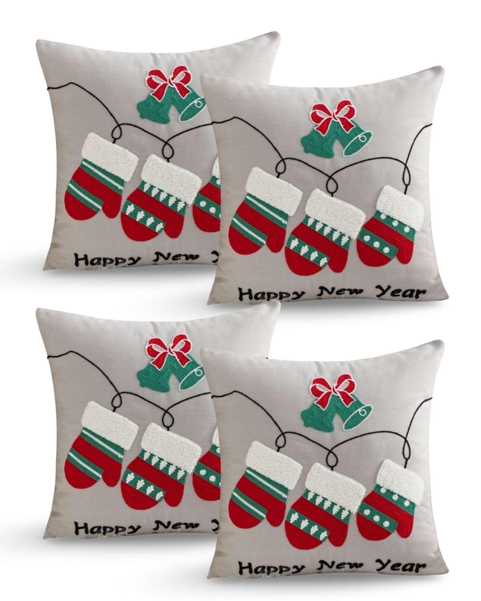 SET DE 4 FUNDAS DE COJIN PARA NAVIDAD K14-0