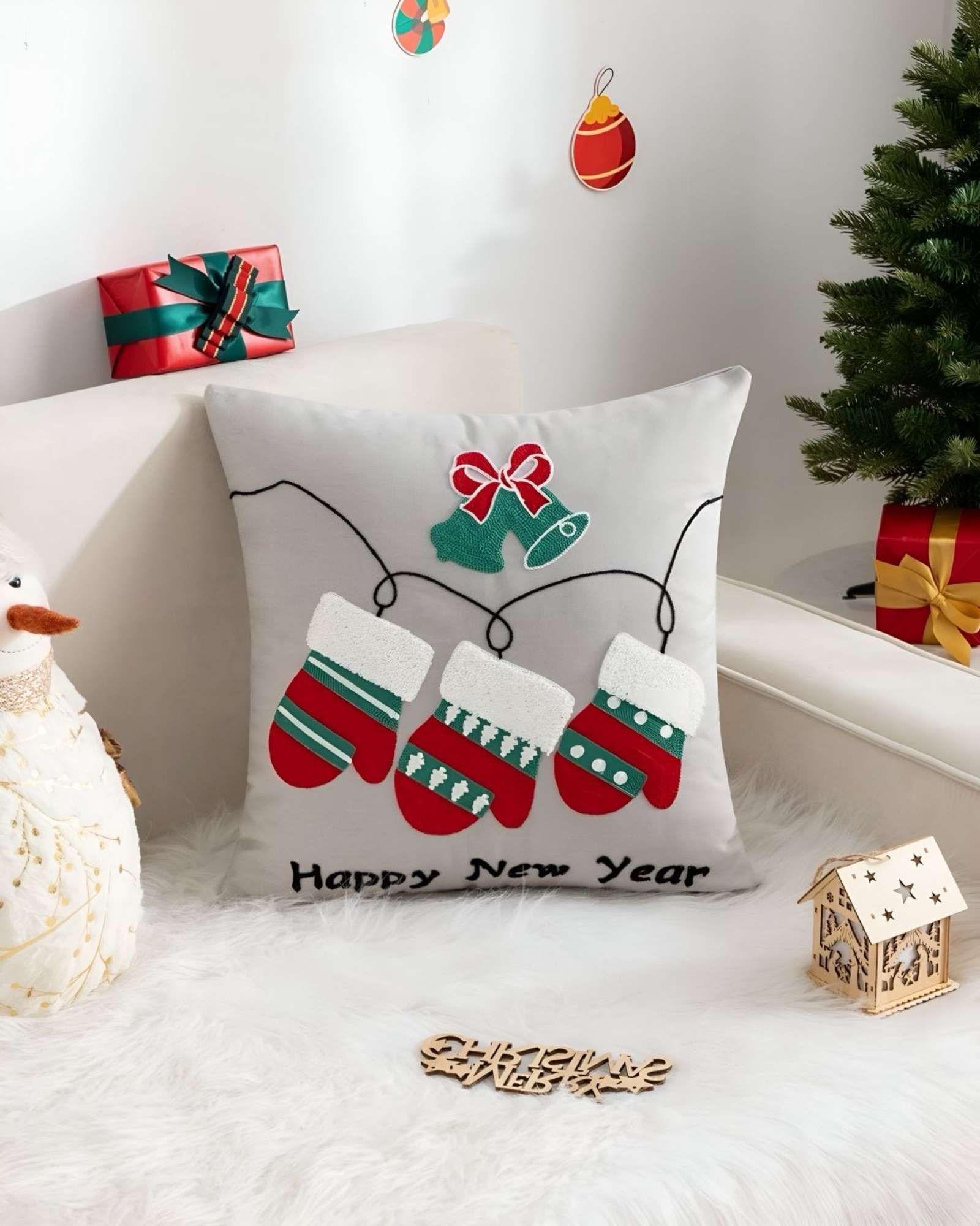 SET DE 4 FUNDAS DE COJIN PARA NAVIDAD K14-1