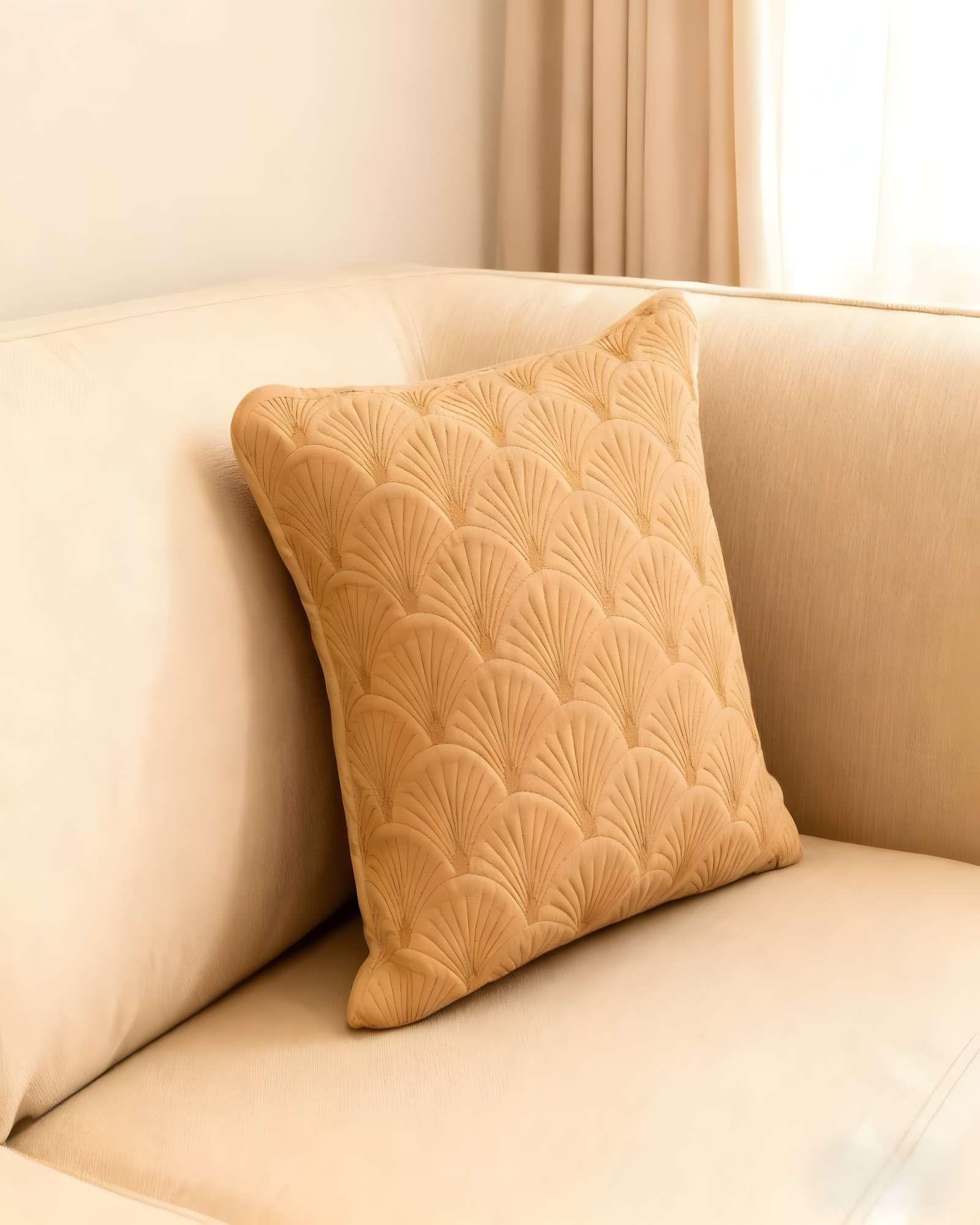 PACK DE 2 FUNDAS DE COJIN SERIE ABANICO 45X45 CM NARANJA-2