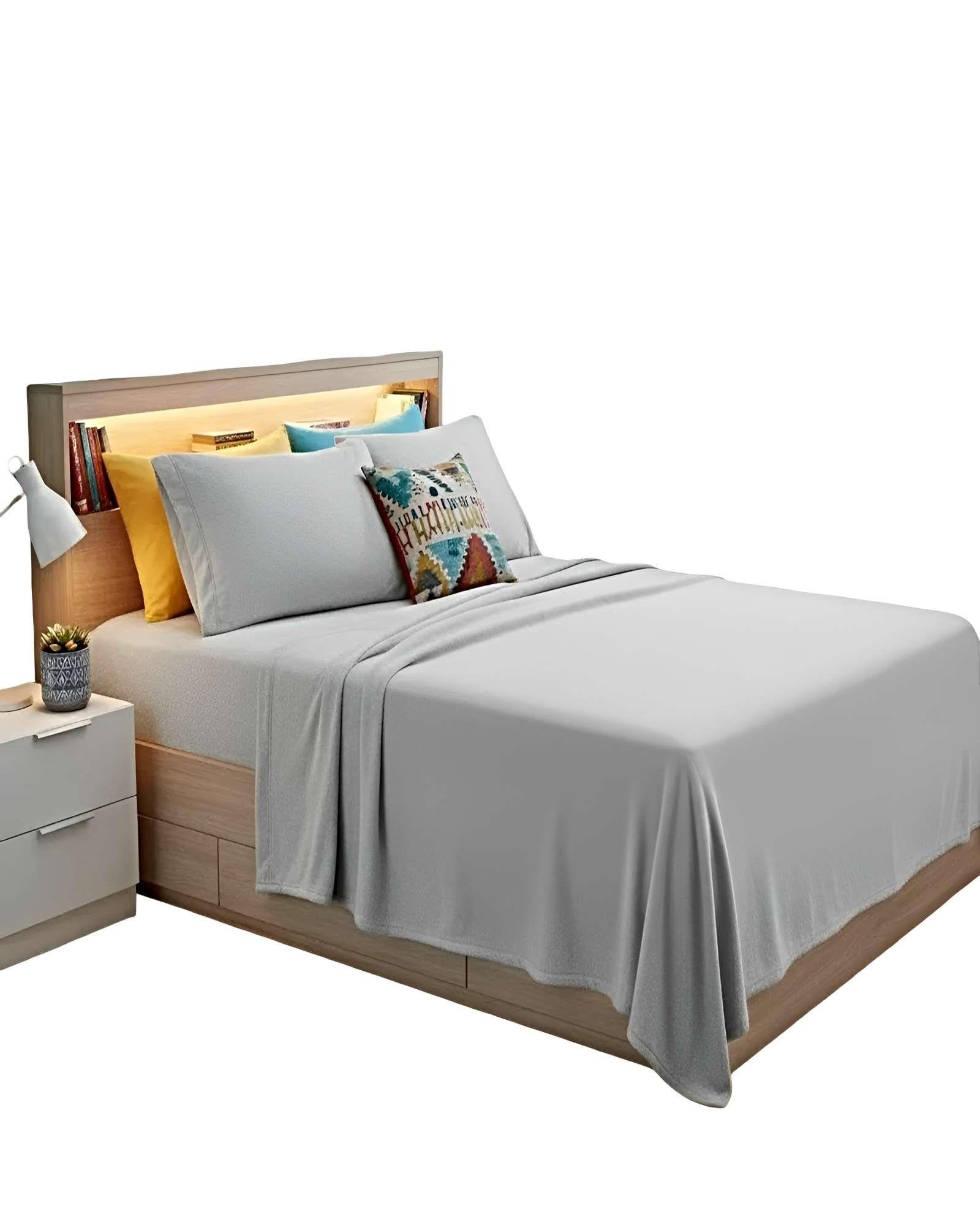 SET DE SABANAS POLAR 2 PLAZAS GRIS CLARO-0