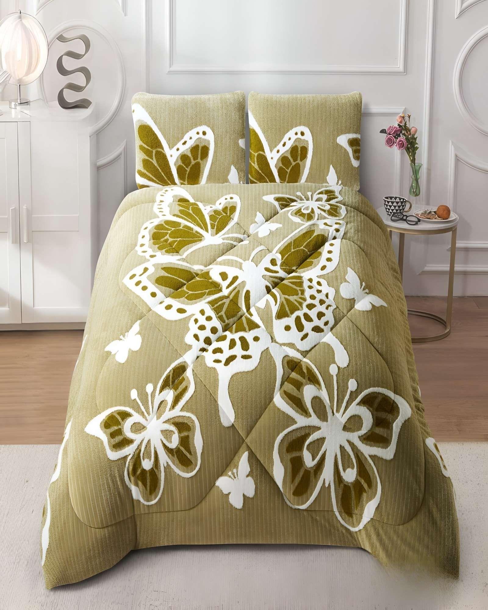 COBERTOR DE JACQUERD CUTTING CON CHIPORRO KING 250X270CM VERDE B6-2