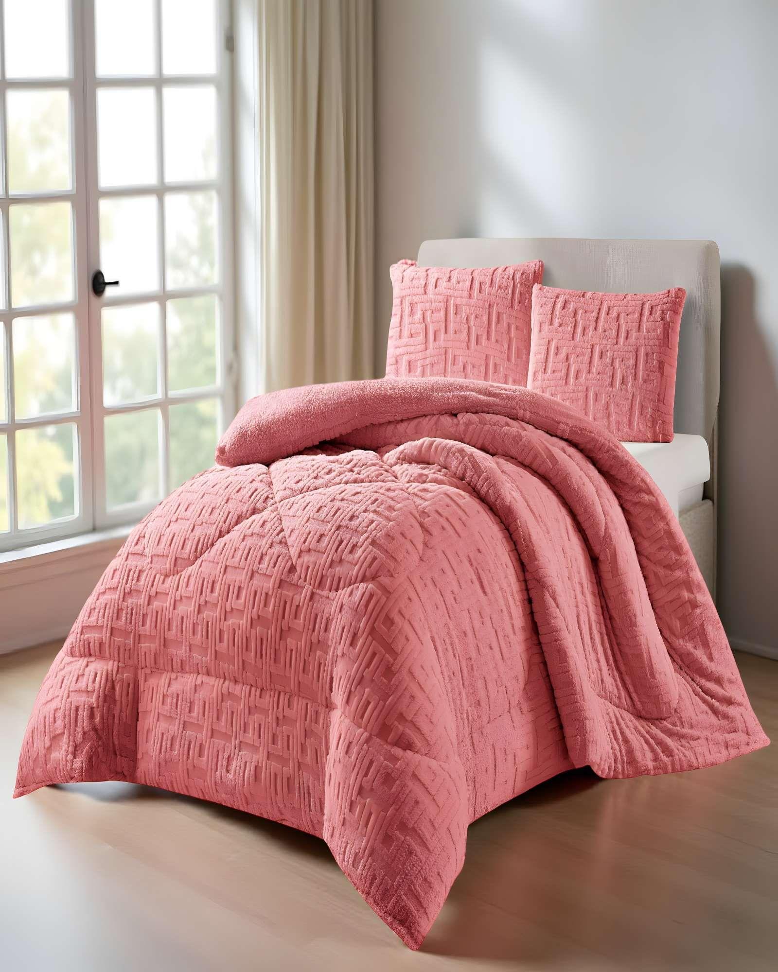 COBERTOR DE INVERNO TEXTURIZADO RH KING ROSADO-2