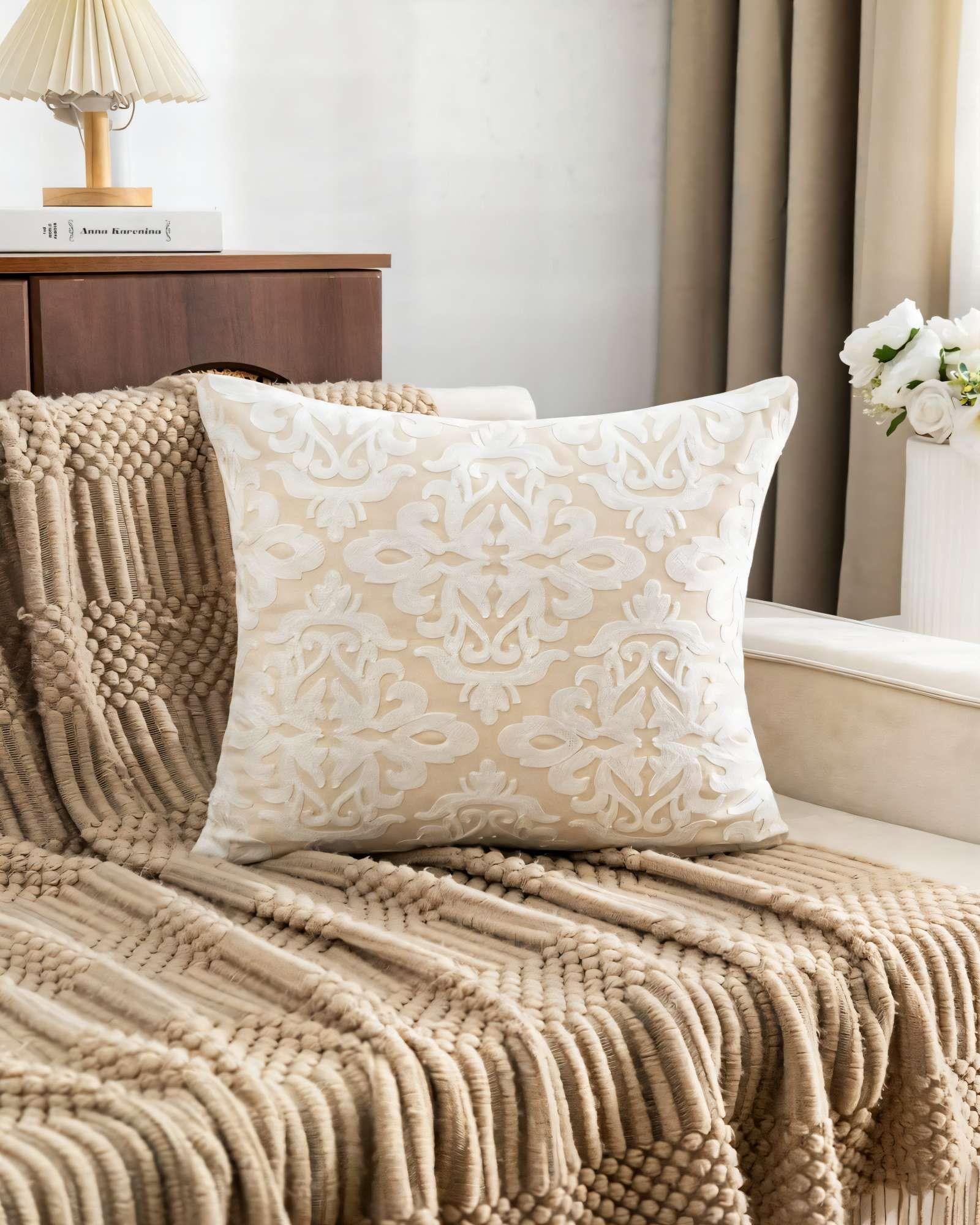 PACK DE 2 FUNDAS DE COJIN 45CMX45CM BORDADAS F2-2