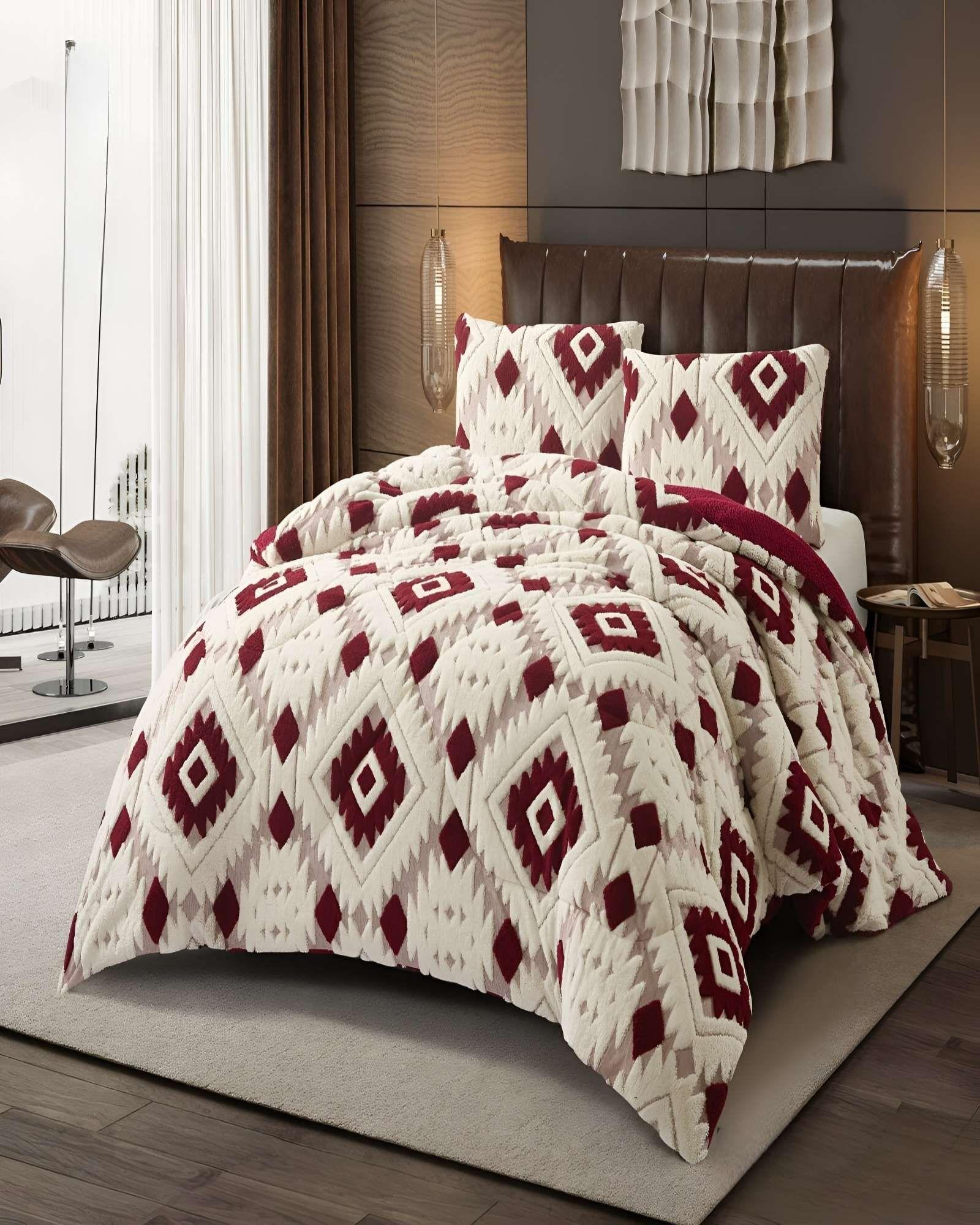 COBERTOR DE JACQUERD CUTTING CON CHIPORRO KING 250X270CM BLANCO B3-2