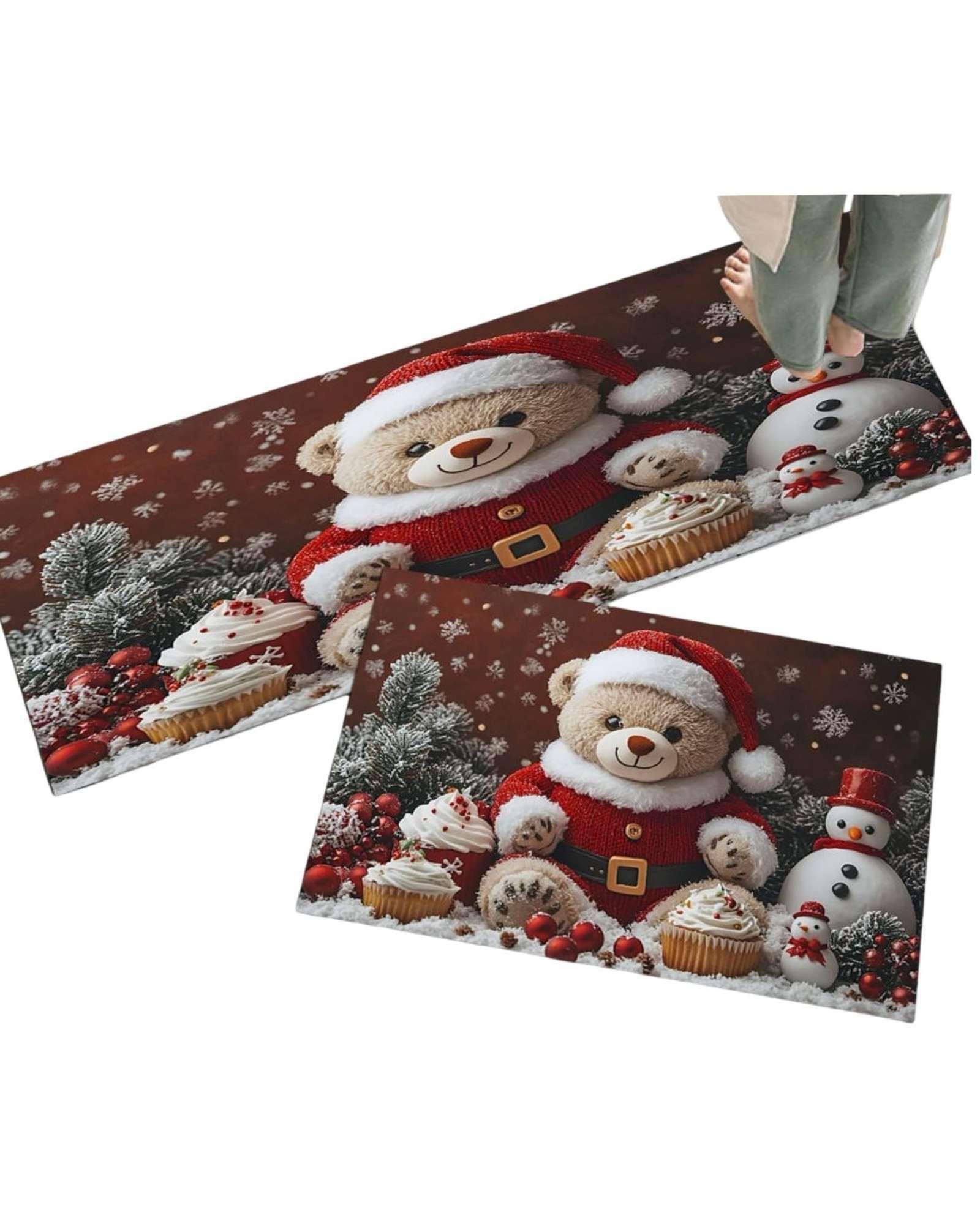 ALFOMBRA PARA COCINA CON DISEÑO NAVIDEÑO T09-2