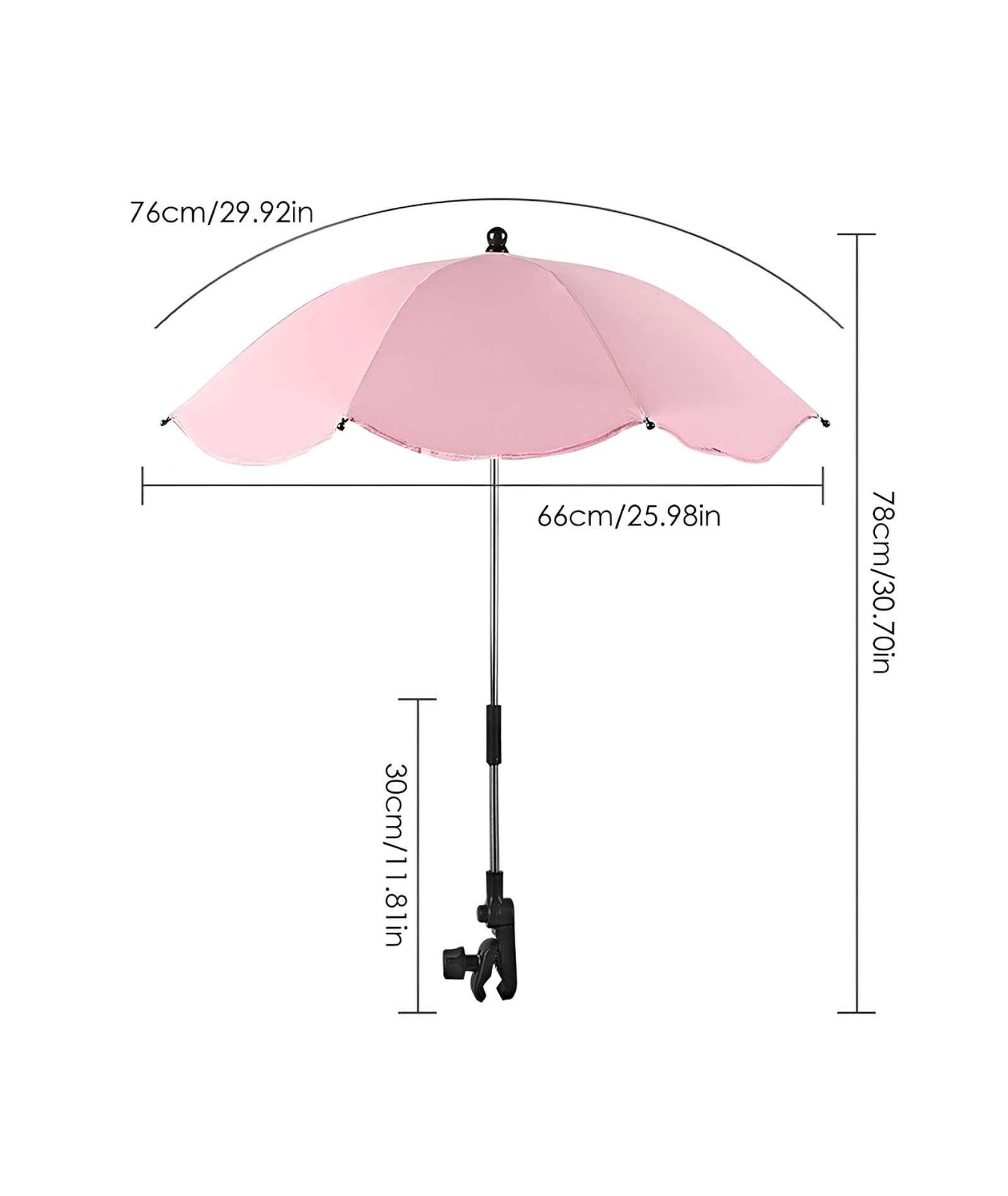SOMBRILLA PROTECTORA UV PARA COCHECITO DE BEBÉ ROSA-1