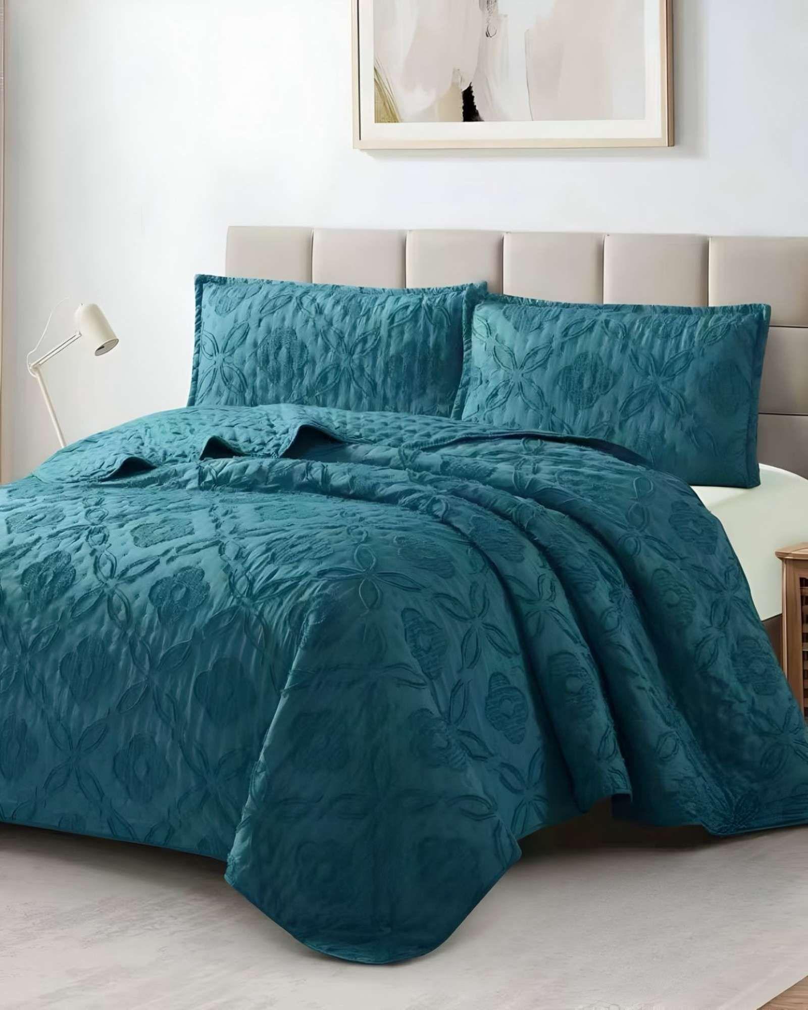 quilt cubrecama TUFTING DE LUJO SUAVE 2 PLAZAS 18-3