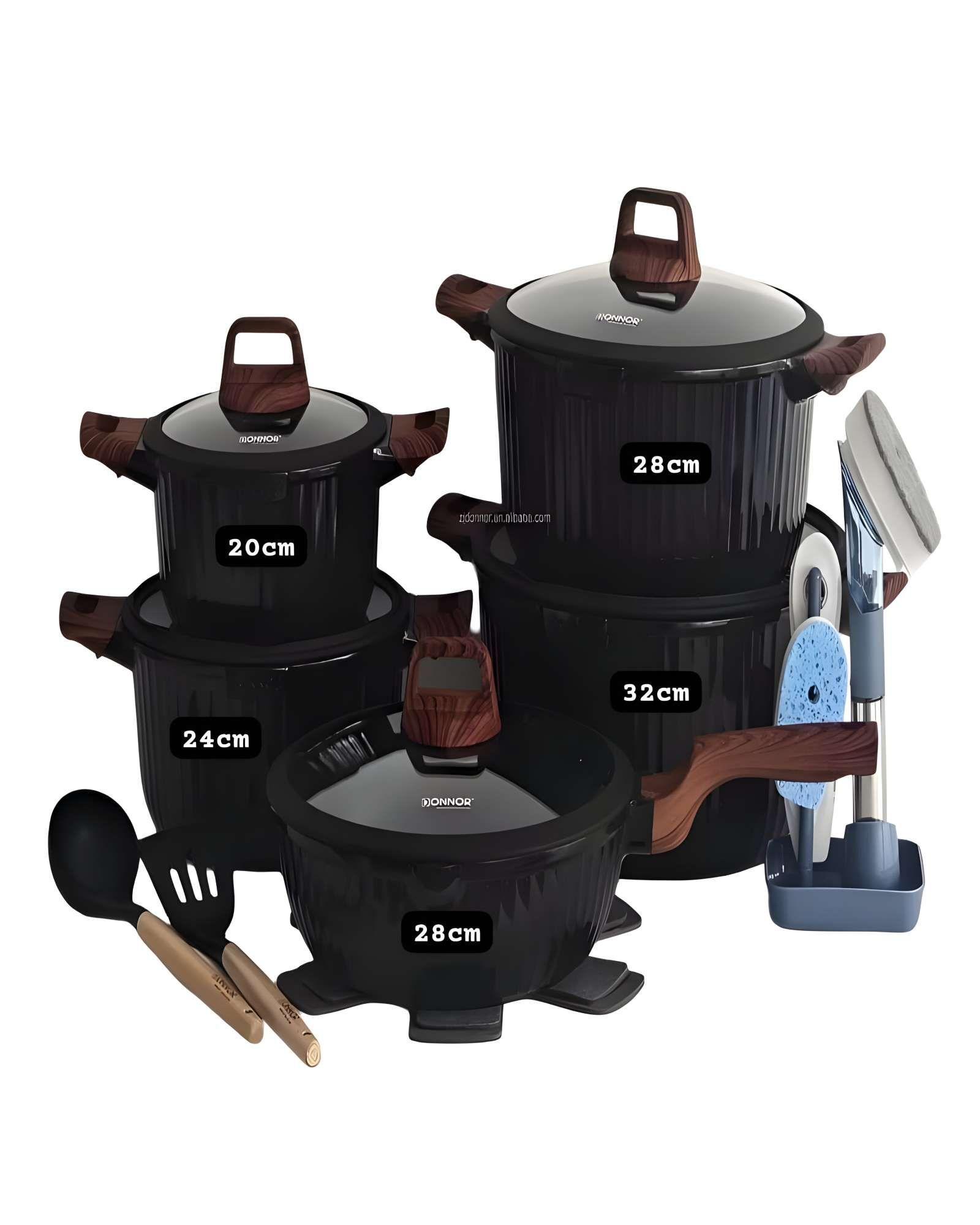 JUEGO DE OLLAS DE COCINA 5 PIEZAS NEGRO-2