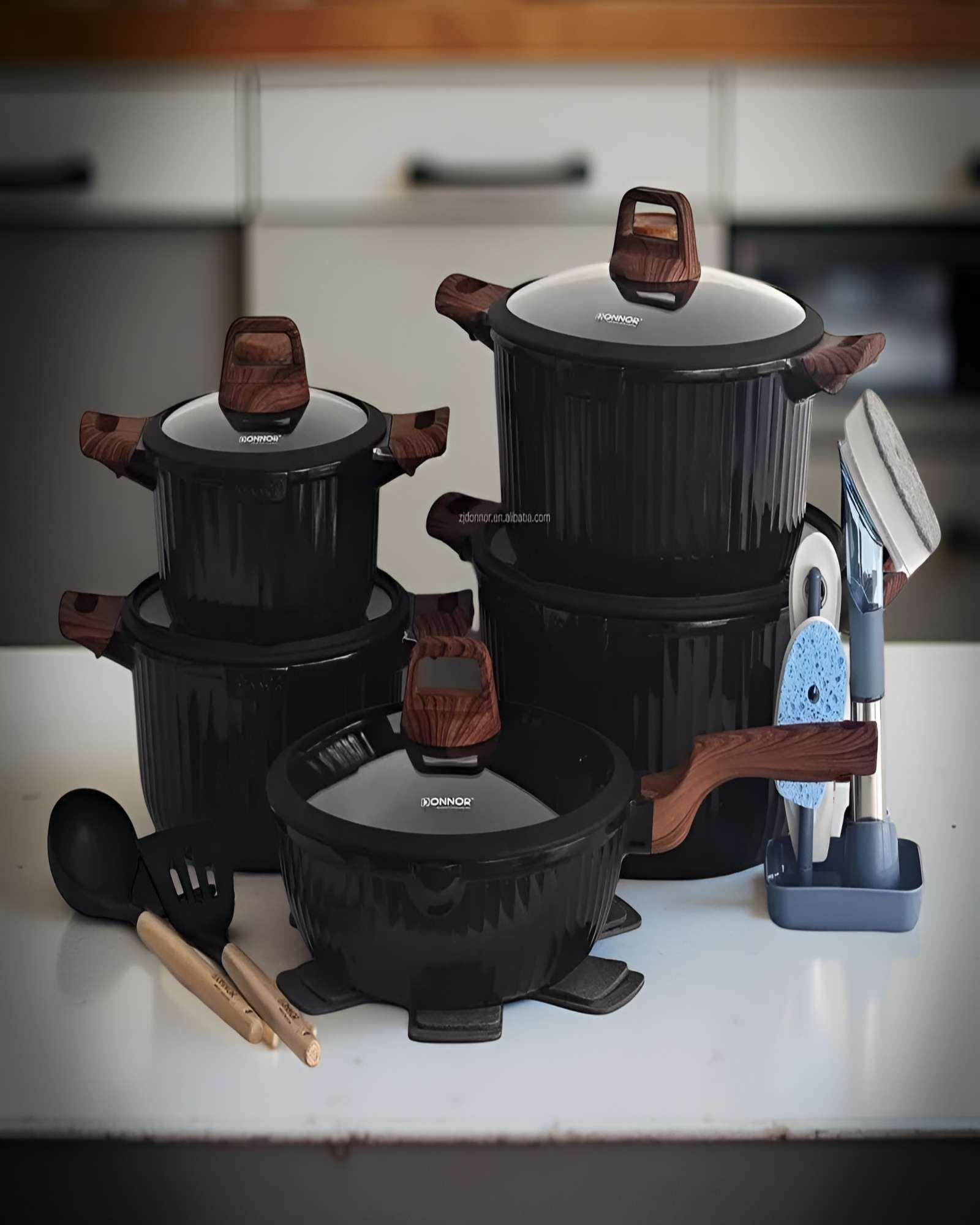 JUEGO DE OLLAS DE COCINA 5 PIEZAS NEGRO-3