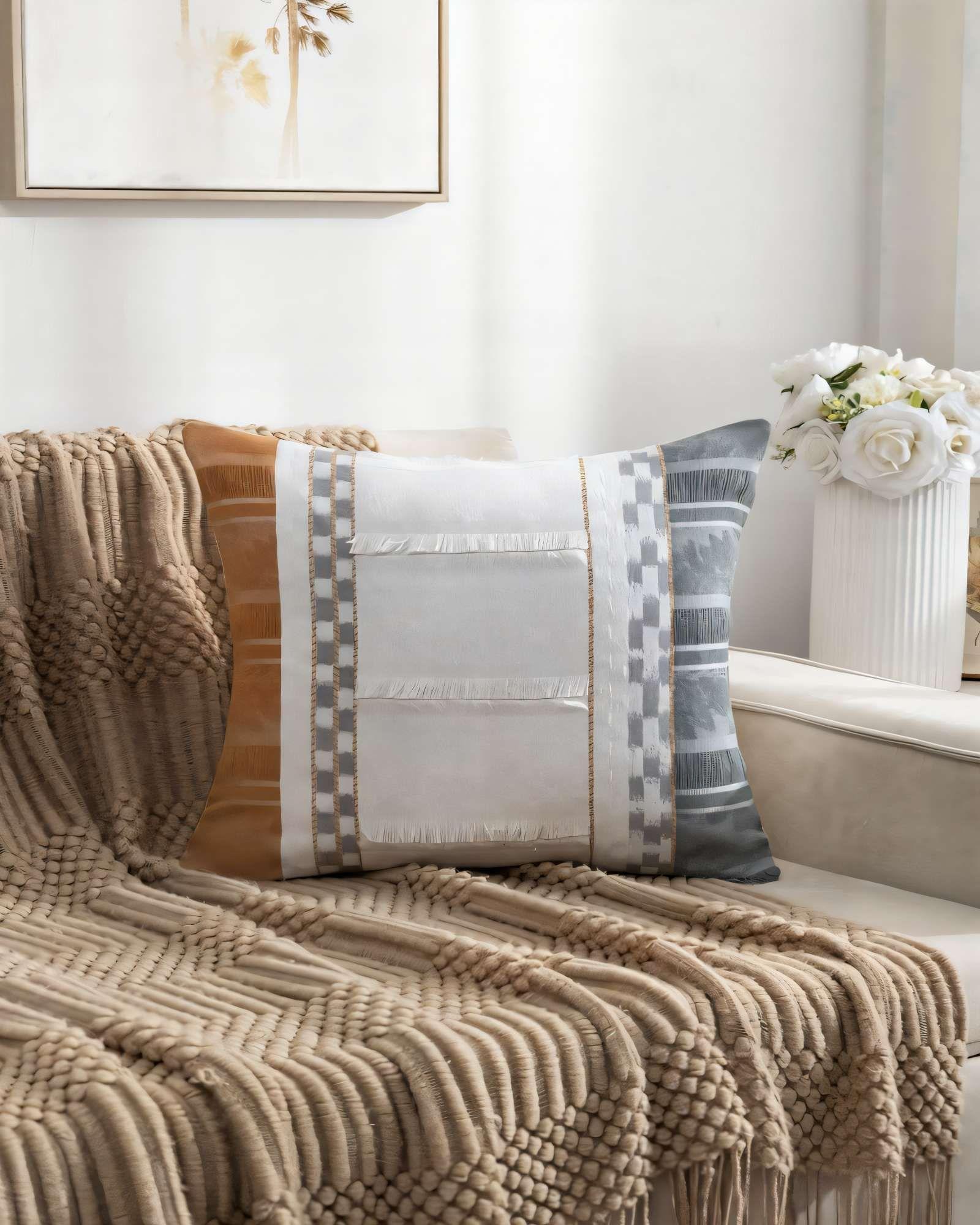 PACK DE 4 FUNDAS DE COJIN 45CMX45CM EMPALME ROMBO 3-3