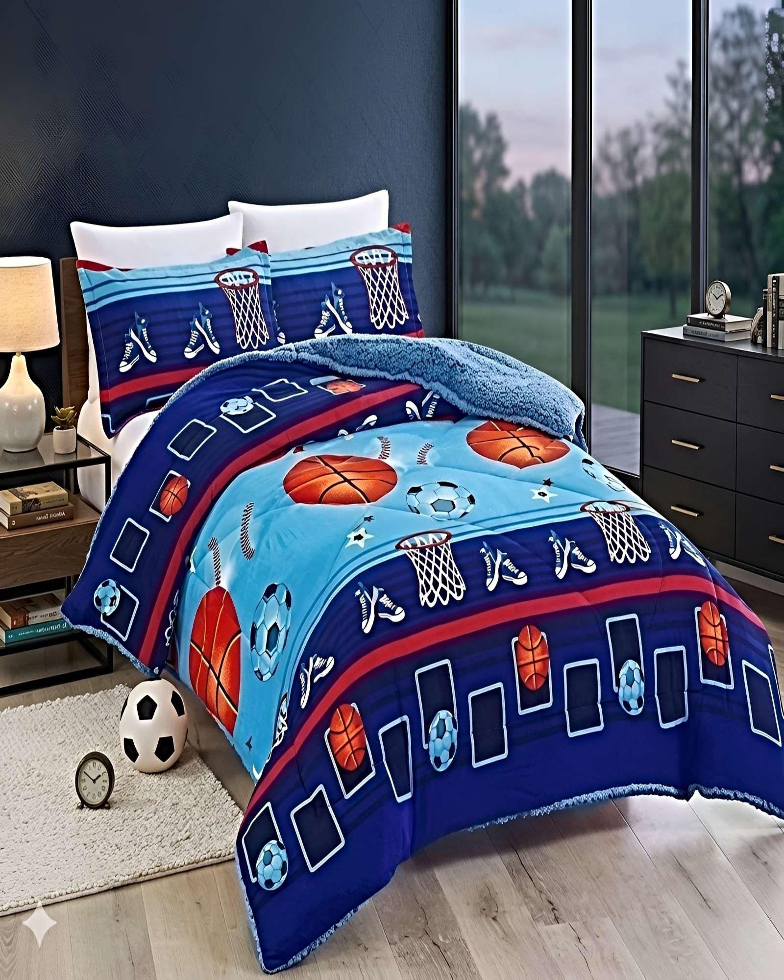 COBERTOR DE INVIERNO PLUSH 1.5 PLAZA 180X200CM AZUL-2