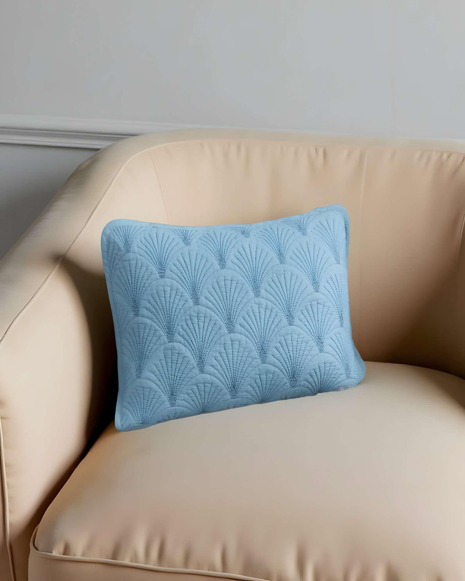 PACK DE 2 FUNDAS DE COJIN SERIE ABANICO 30X50 CM CELESTE-3